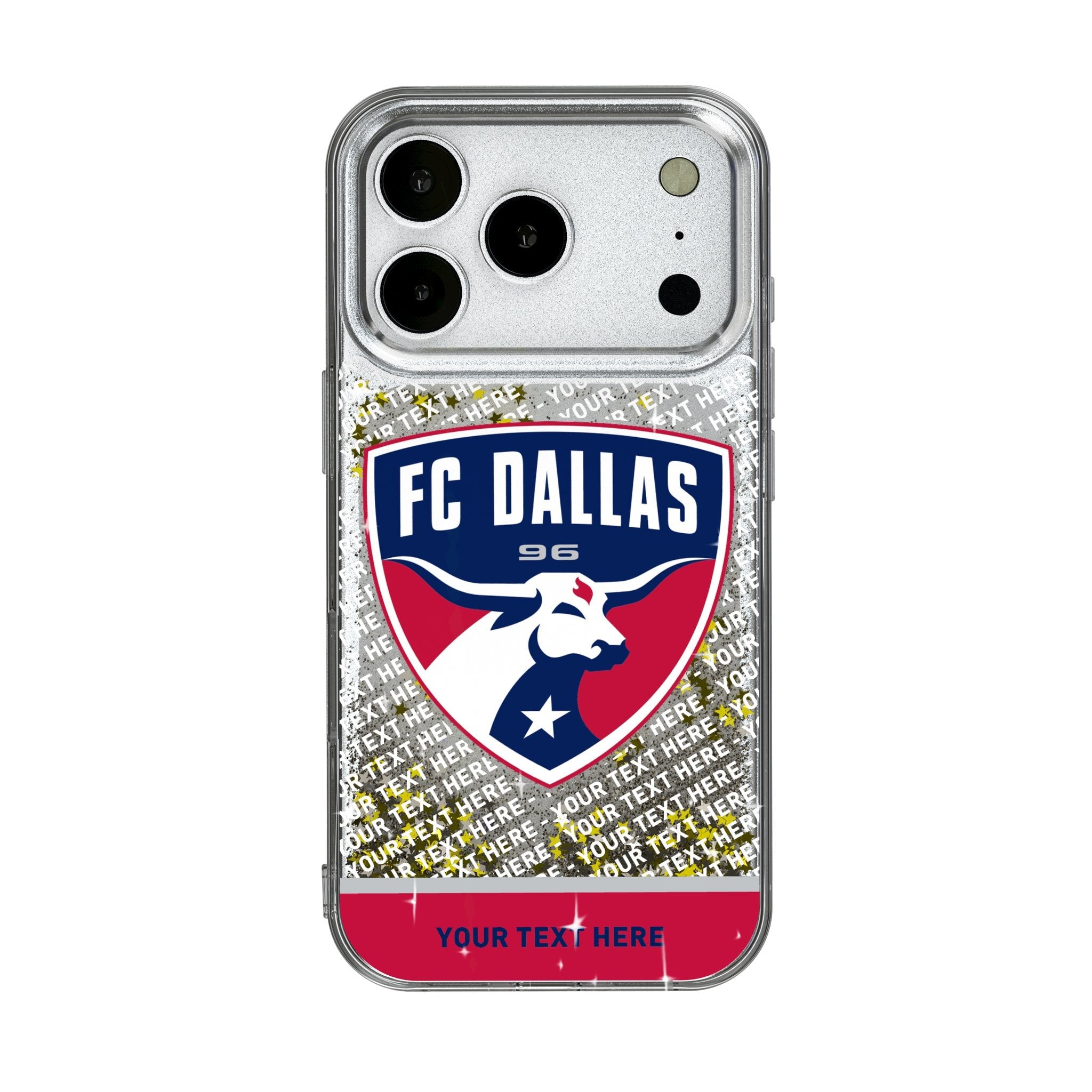 FC Dallas Personalized EndZone Plus Glitter Phone Case for Apple iPhone 17 Series