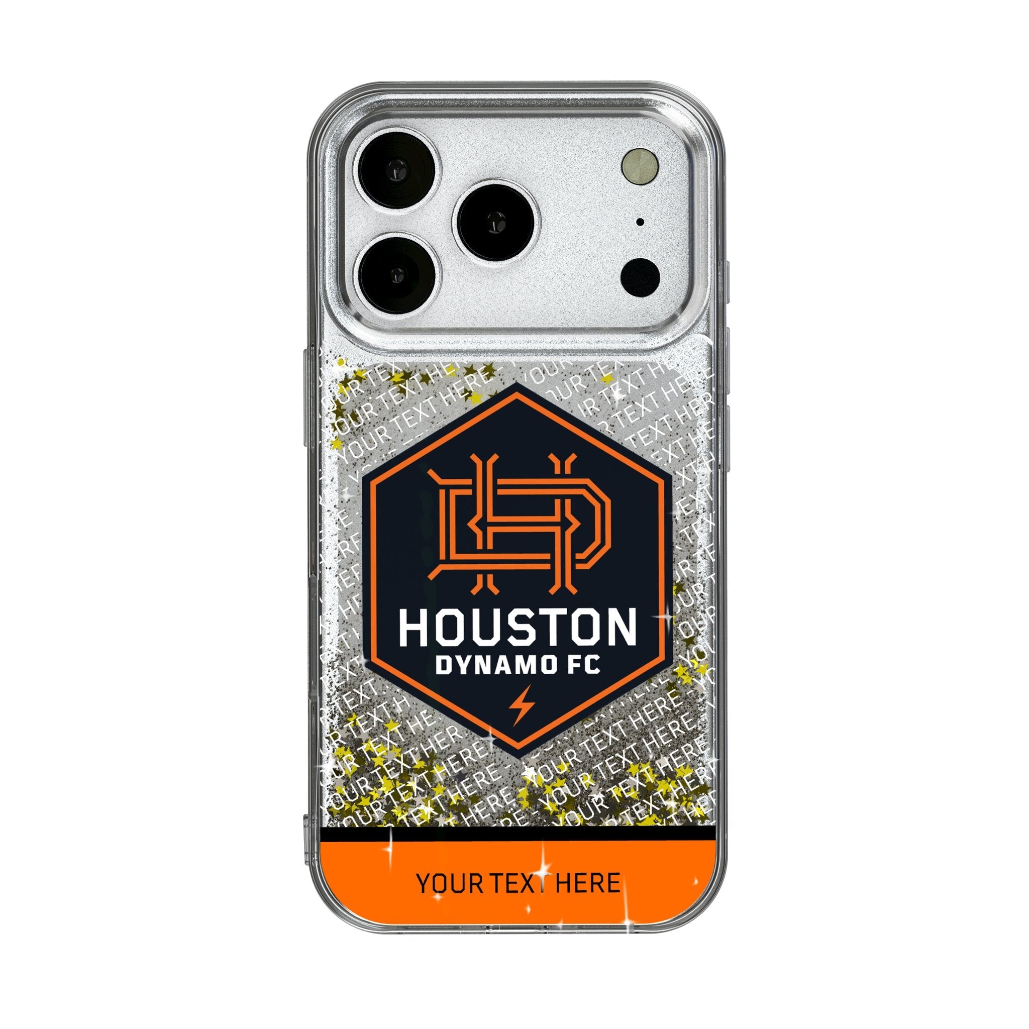 Houston Dynamo Personalized EndZone Plus Glitter Phone Case for Apple iPhone 17 Series