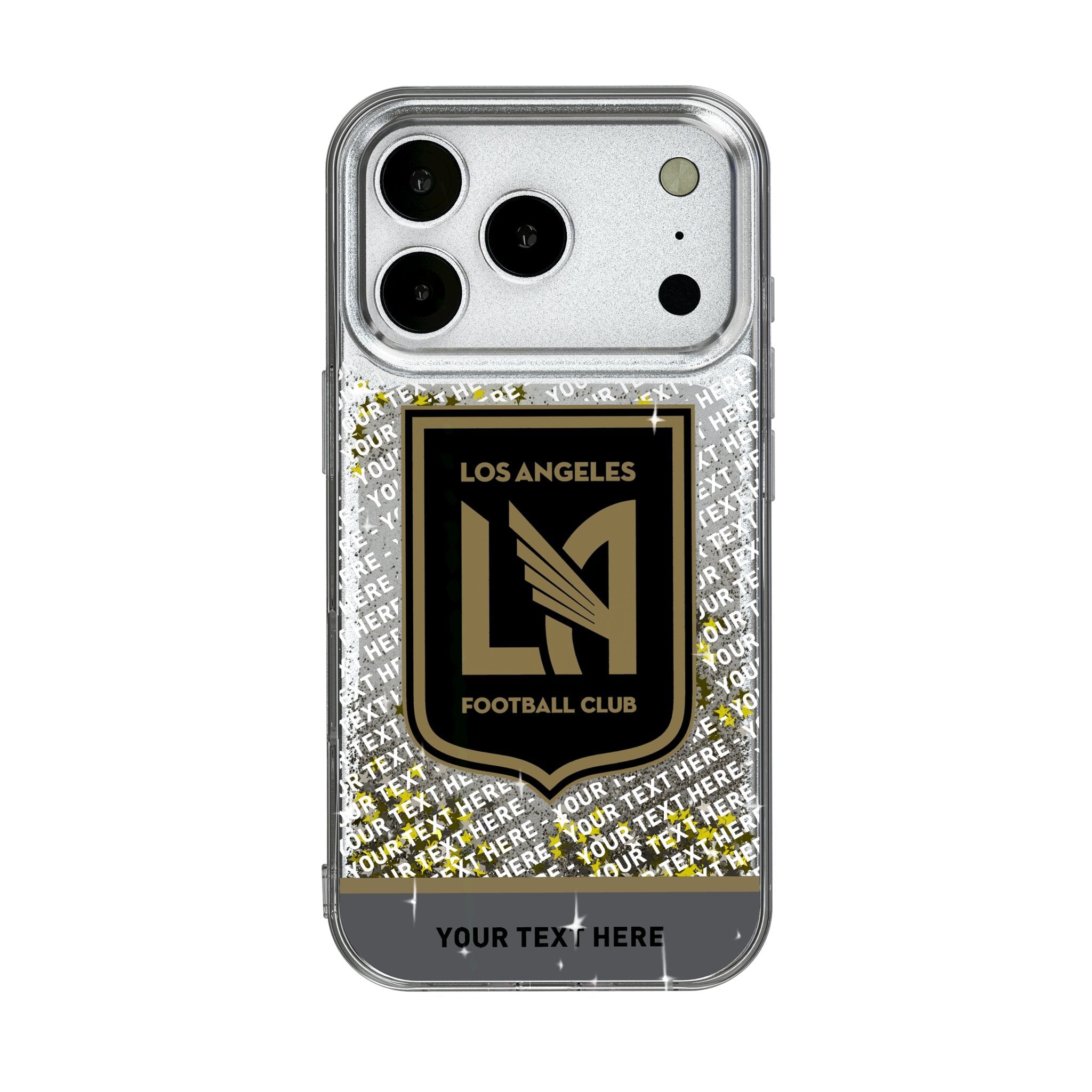 Los Angeles Football Club Personalized EndZone Plus Glitter Phone Case for Apple iPhone 17 Series