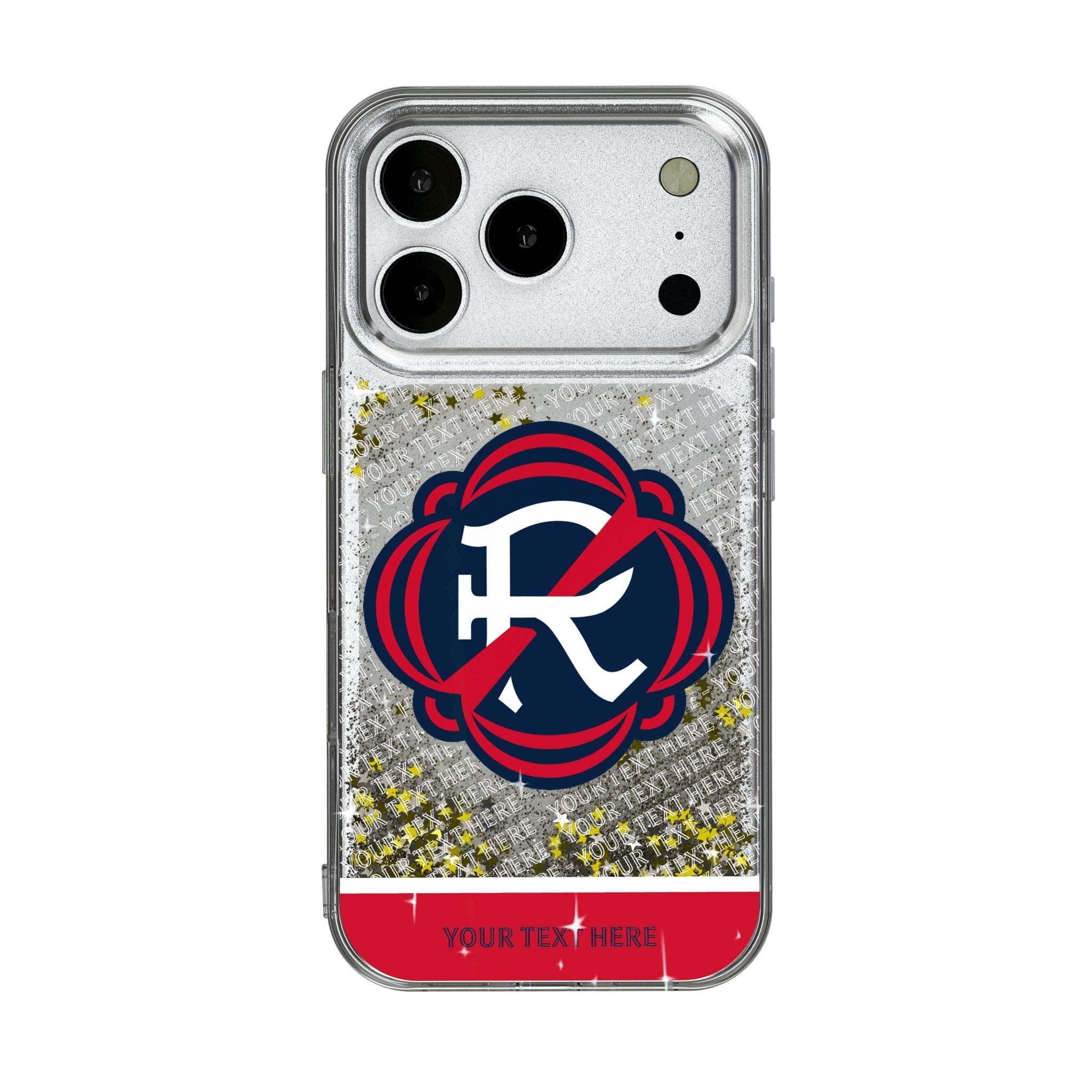 New England Revolution Personalized EndZone Plus Glitter Phone Case for Apple iPhone 17 Series