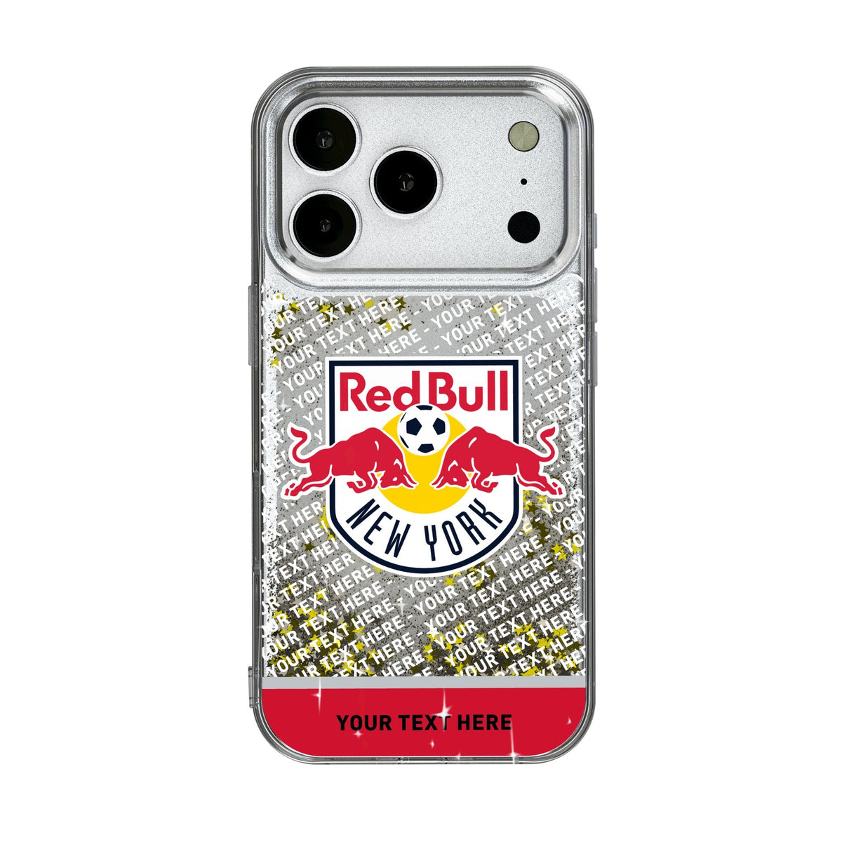 New York Red Bulls Personalized EndZone Plus Glitter Phone Case for Apple iPhone 17 Series 1