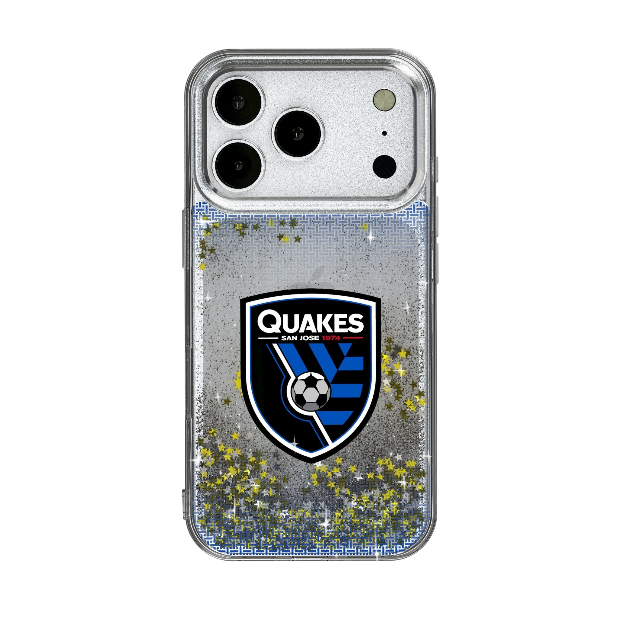 San Jose Earthquakes Linen Glitter Phone Case for Apple iPhone 17 Series