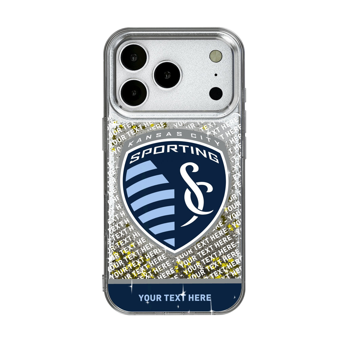 Sporting Kansas City Personalized EndZone Plus Glitter Phone Case for Apple iPhone 17 Series 1