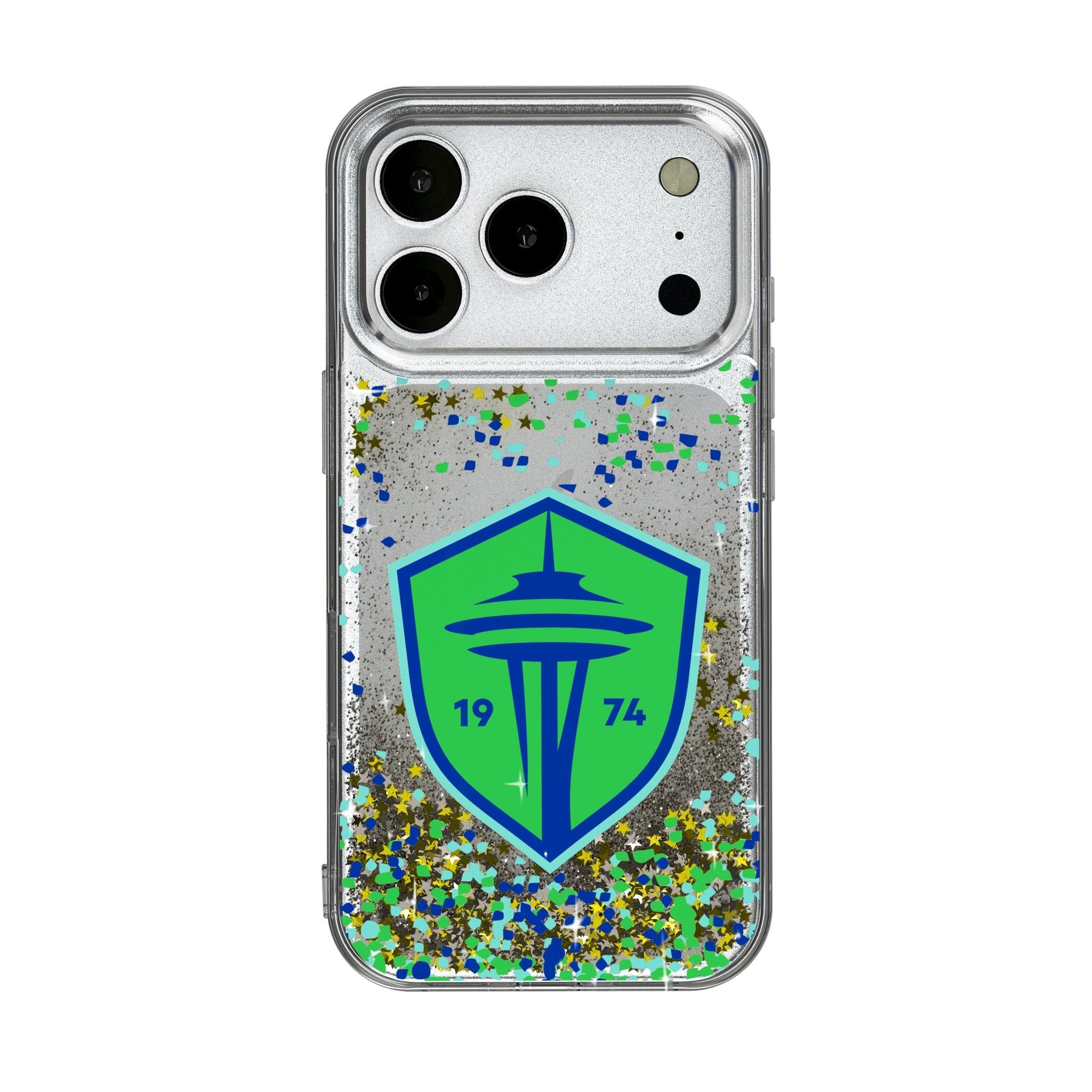 Seattle Sounders FC Confetti Glitter Phone Case for Apple iPhone 17 Series 1