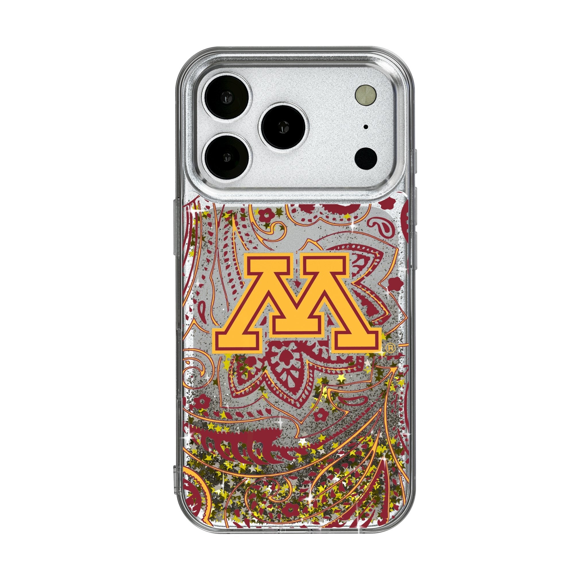 University of Minnesota Golden Gophers Paisley Glitter Phone Case for Apple iPhone 17 Series