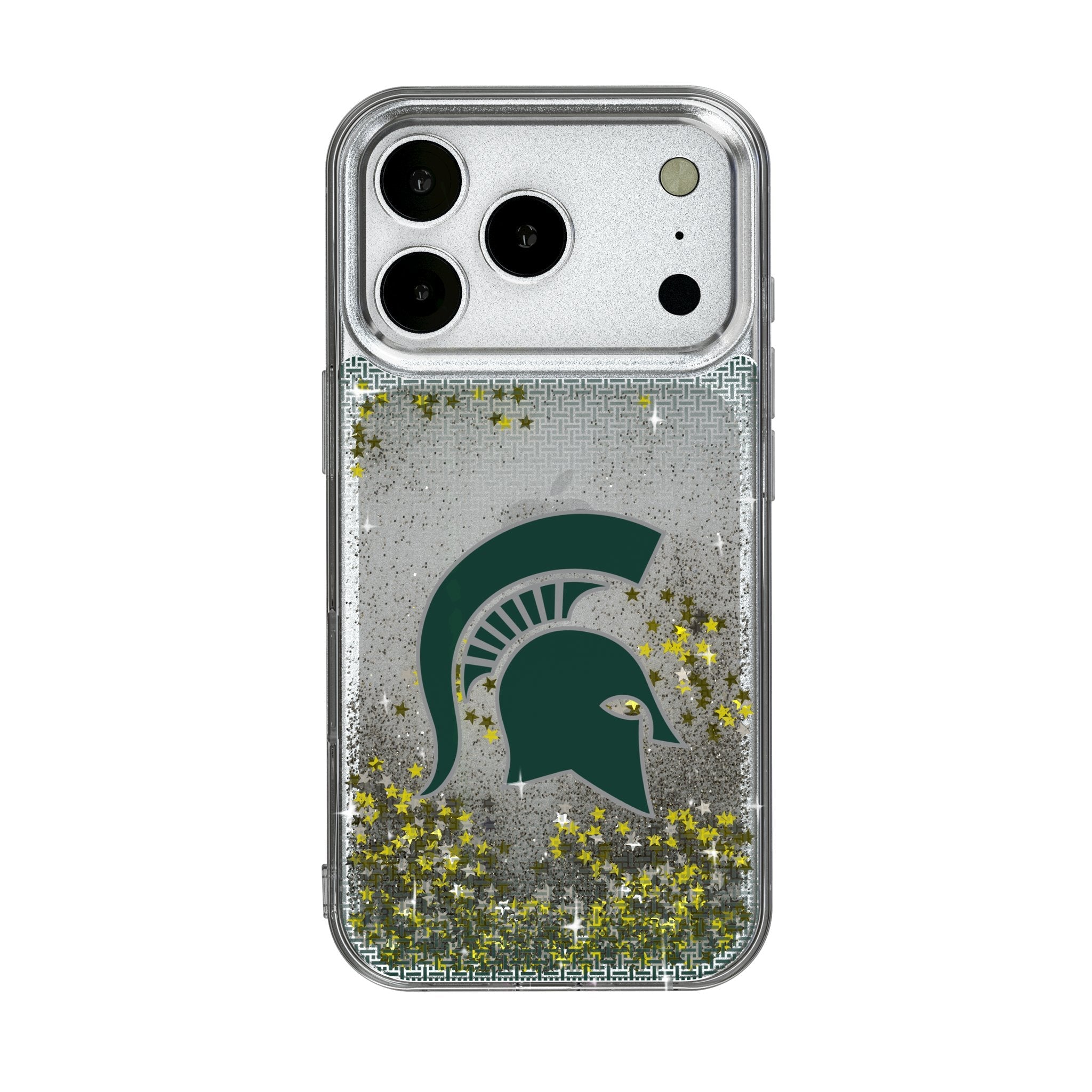 Michigan State University Spartans Linen Glitter Phone Case for Apple iPhone 17 Series