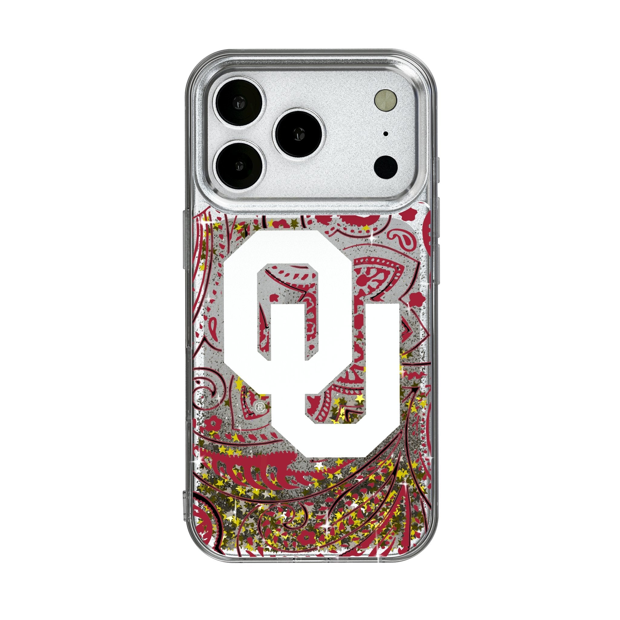 University of Oklahoma Sooners Paisley Glitter Phone Case for Apple iPhone 17 Series