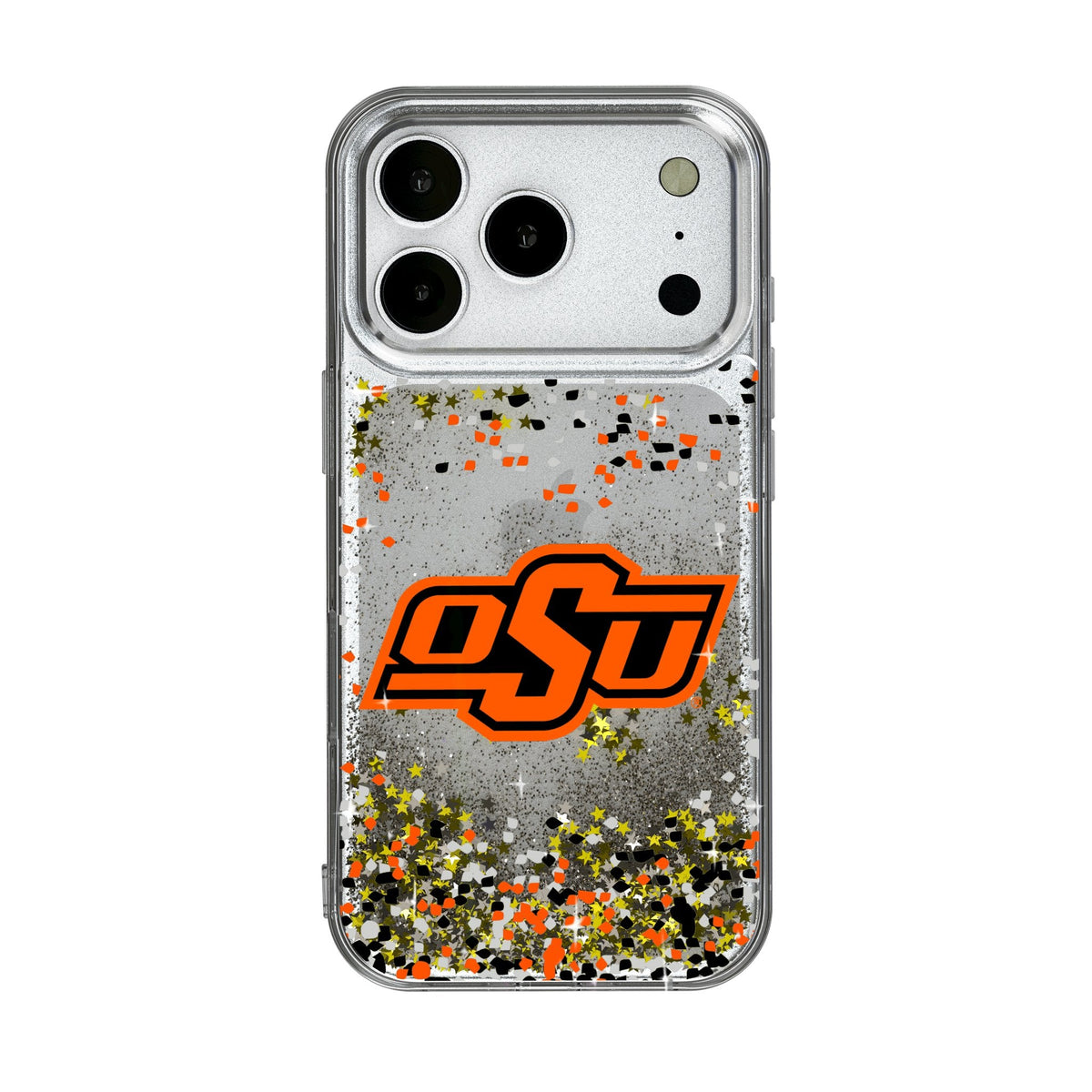 Oklahoma State University Cowboys Confetti Glitter Phone Case for Apple iPhone 17 Series 1
