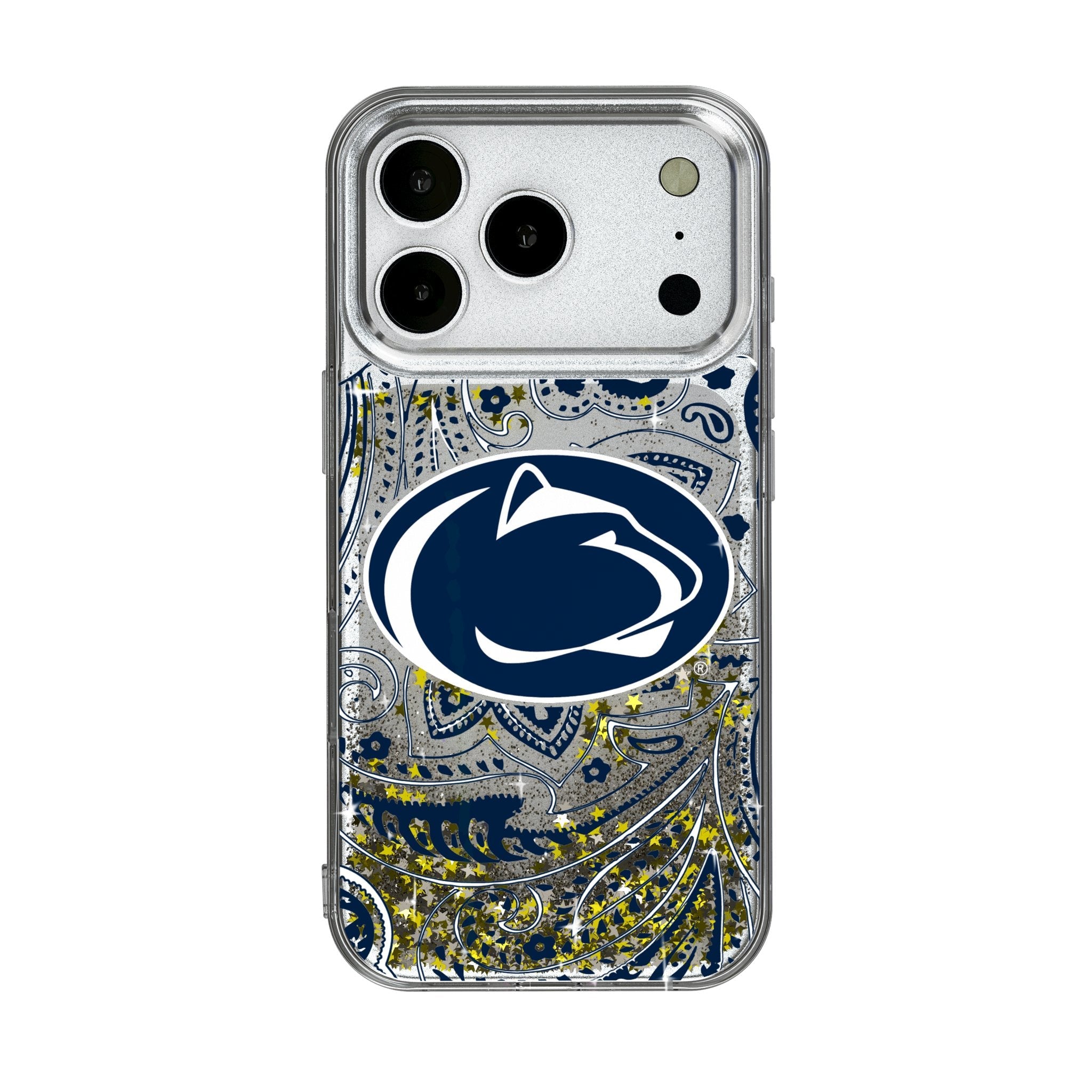 Pennsylvania State University Nittany Lions Paisley Glitter Phone Case for Apple iPhone 17 Series 1