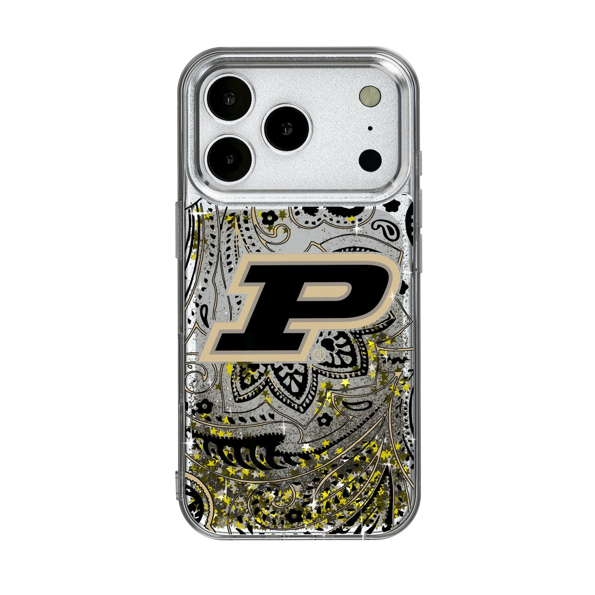 Purdue University Boilermakers Paisley Glitter Phone Case for Apple iPhone 17 Series