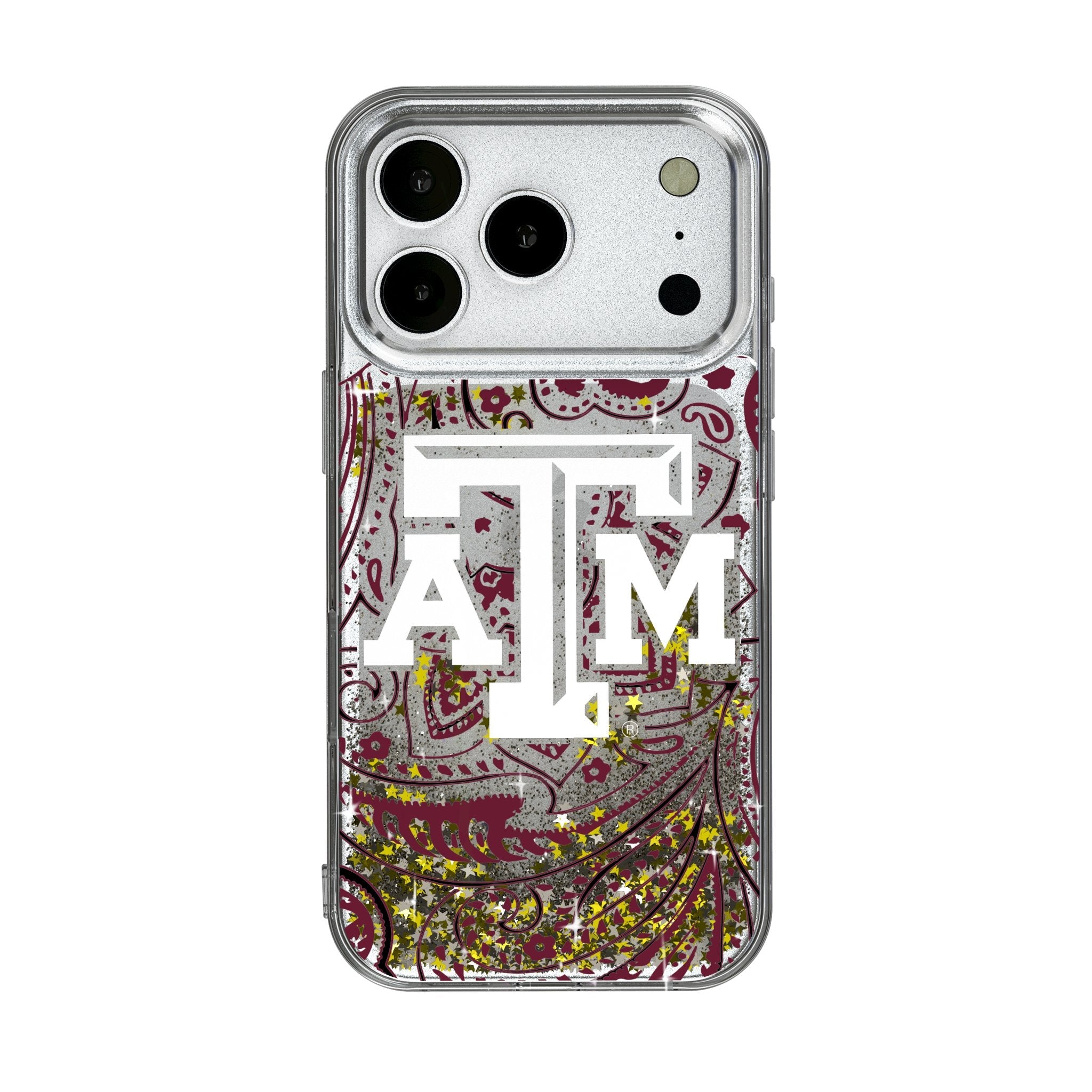Texas A&M University Aggies Paisley Glitter Phone Case for Apple iPhone 17 Series