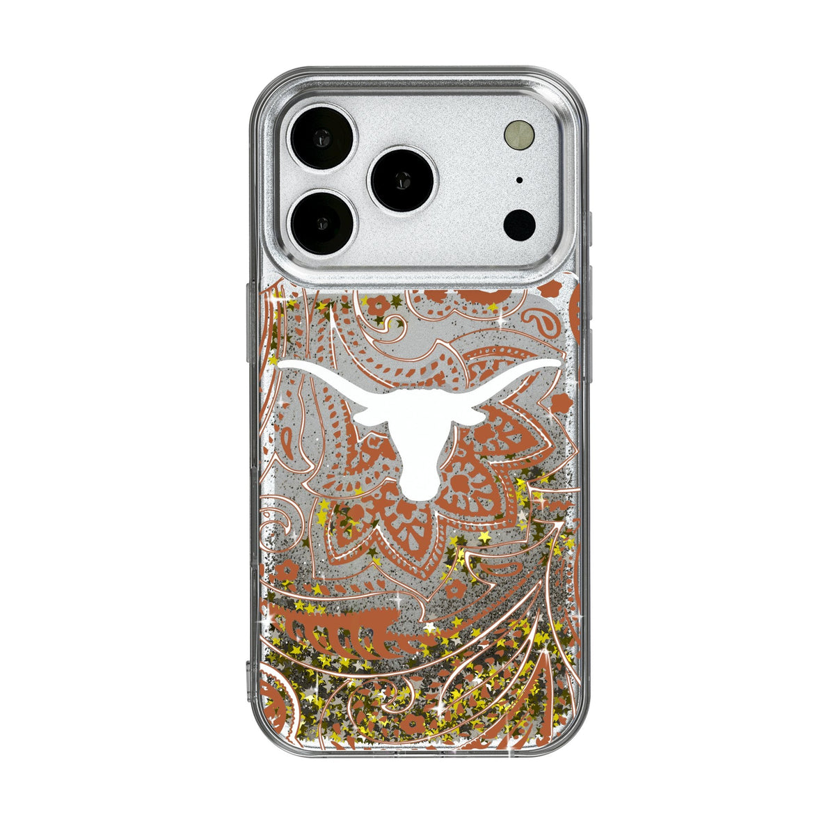 University of Texas Longhorns Paisley Glitter Phone Case for Apple iPhone 17 Series 1