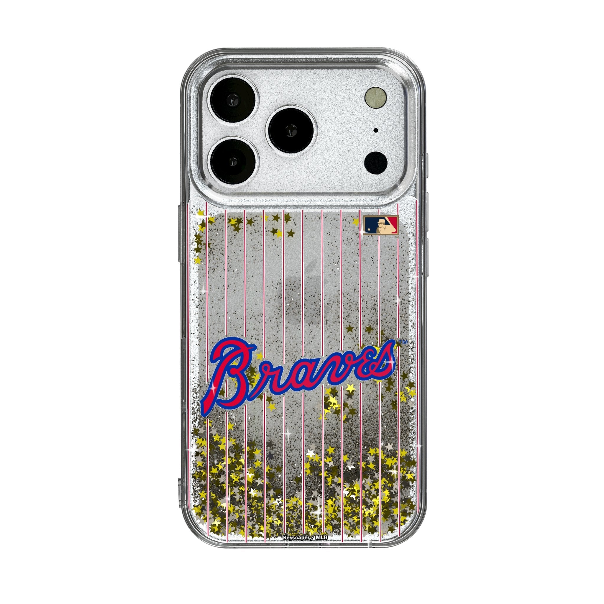 Atlanta Braves Home 2012 - Cooperstown Collection Pinstripe Glitter Phone Case for Apple iPhone 17 Series