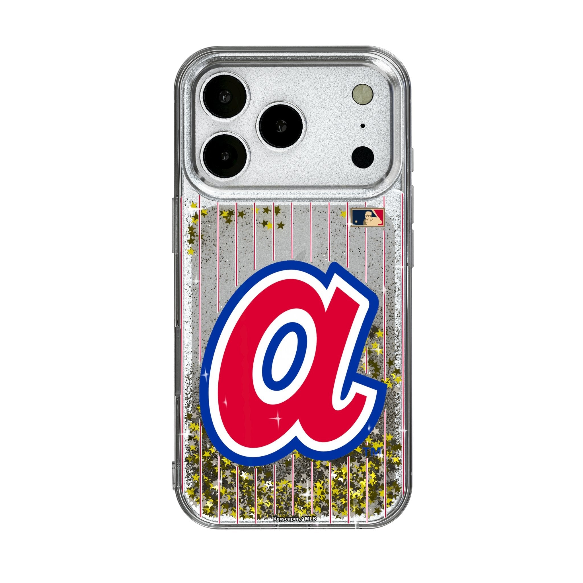 Atlanta Braves 1972-1980 - Cooperstown Collection Pinstripe Glitter Phone Case for Apple iPhone 17 Series