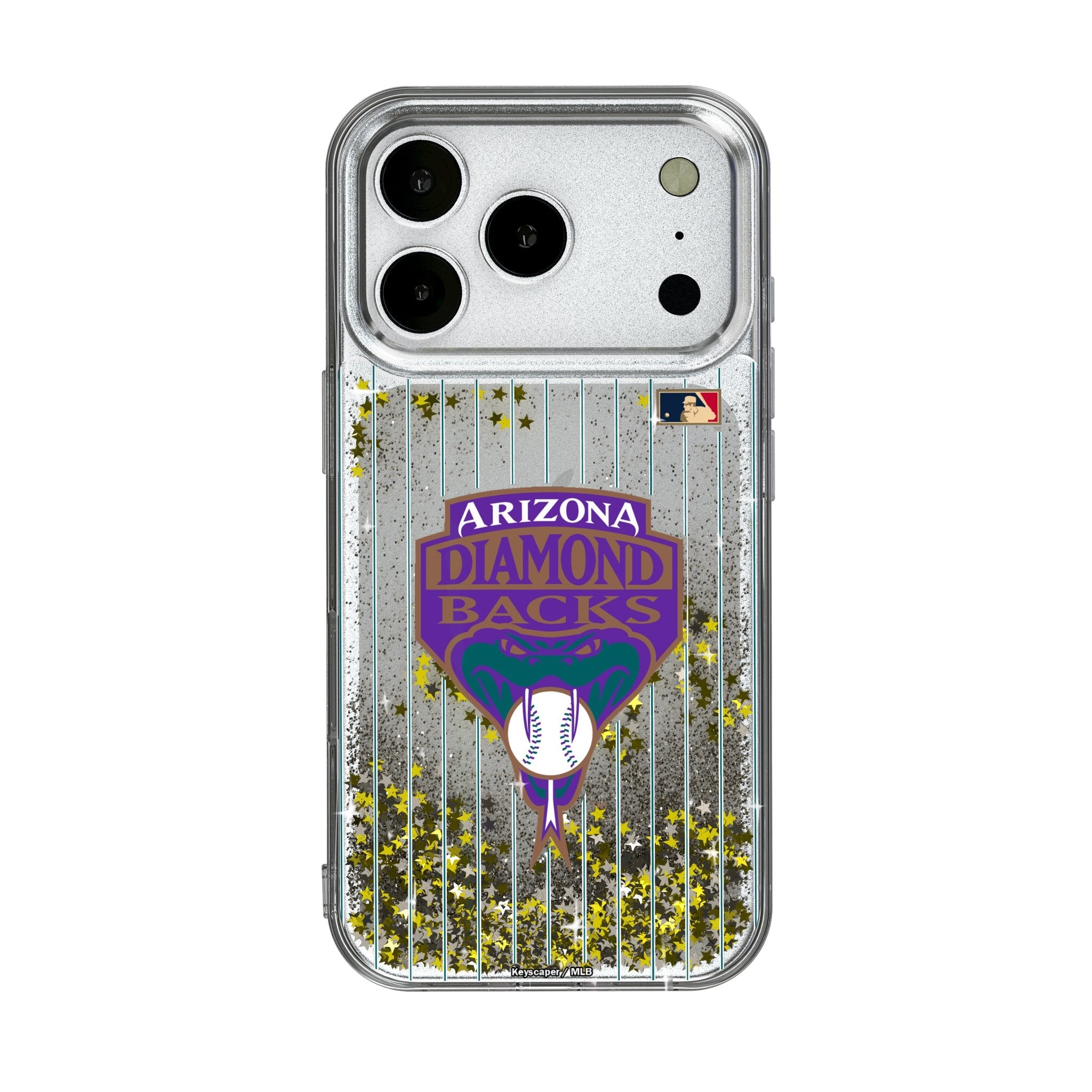 Arizona Diamondbacks 1999-2006 - Cooperstown Collection Pinstripe Glitter Phone Case for Apple iPhone 17 Series