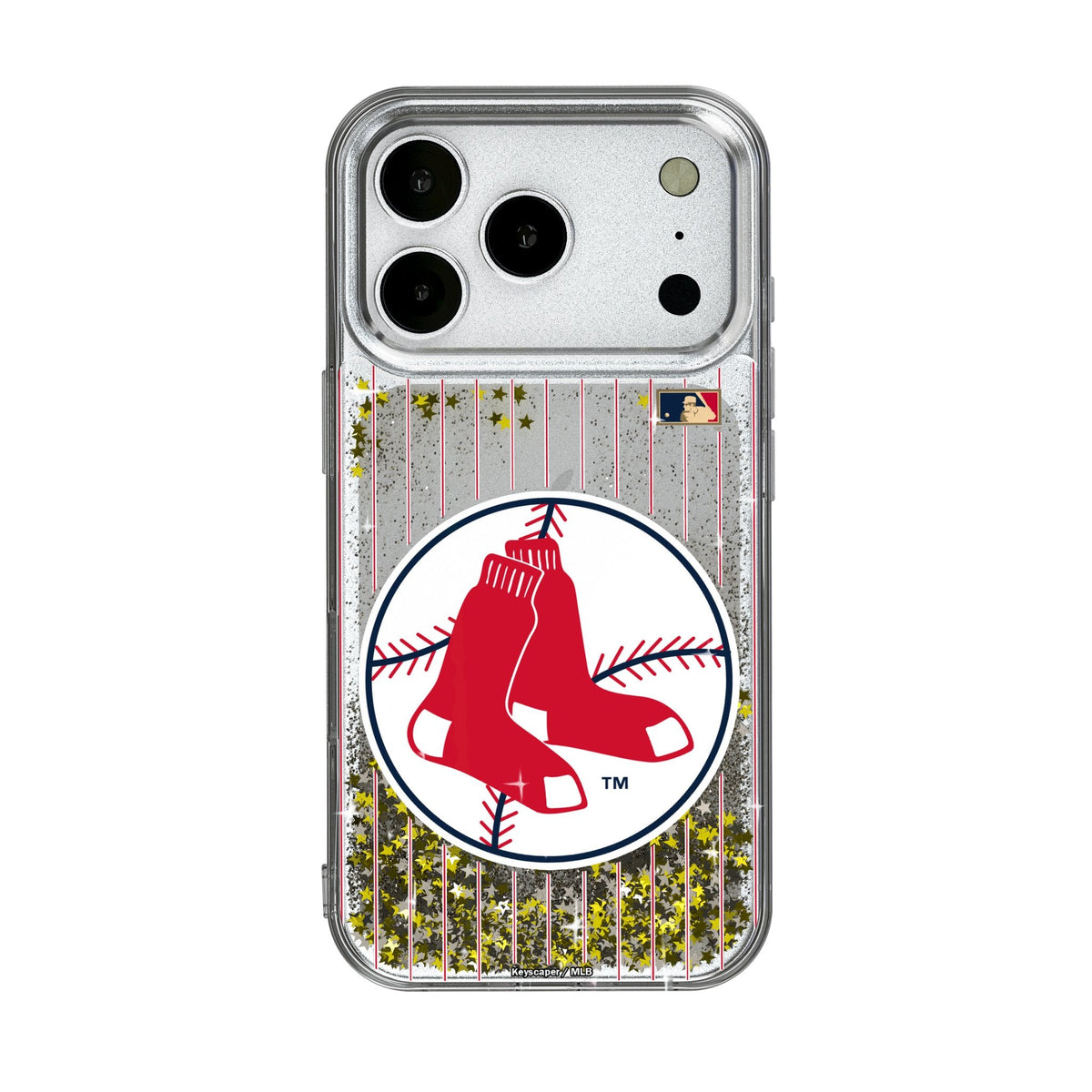 Boston Red Sox 1970-1975 - Cooperstown Collection Pinstripe Glitter Phone Case for Apple iPhone 17 Series