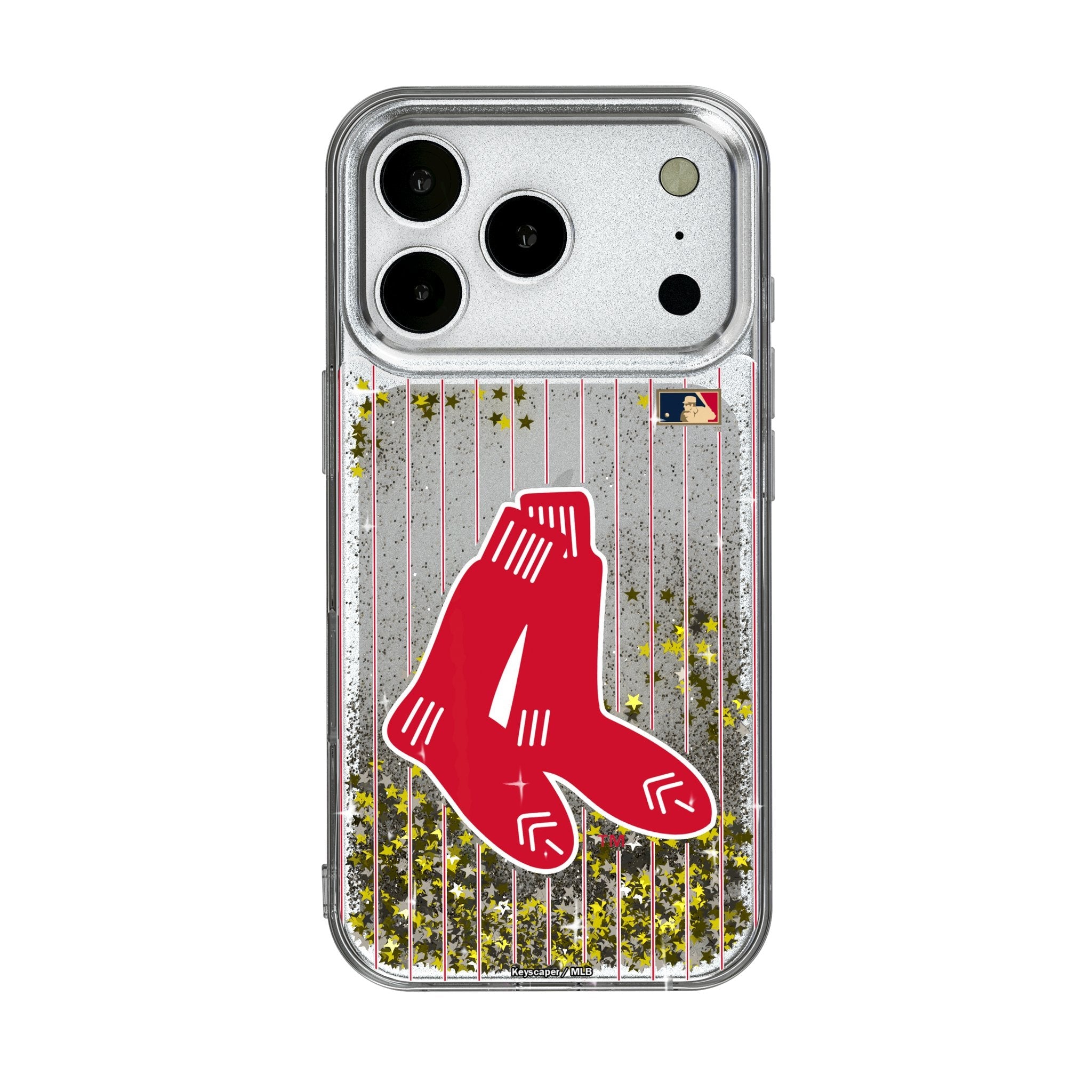Boston Red Sox 1924-1960 - Cooperstown Collection Pinstripe Glitter Phone Case for Apple iPhone 17 Series
