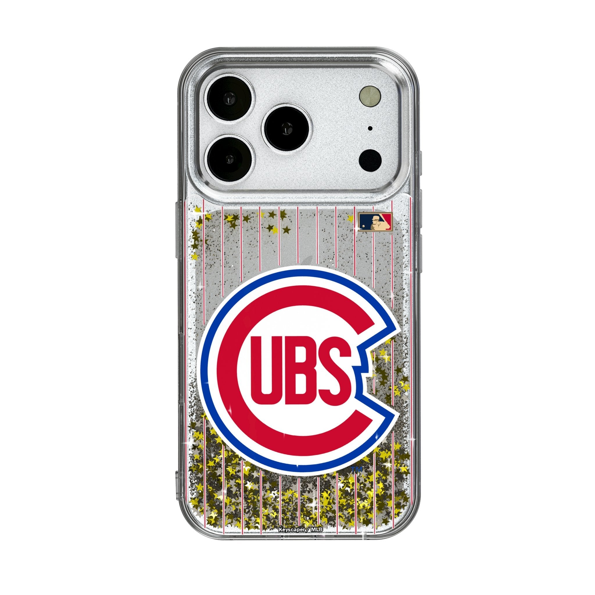 Chicago Cubs 1948-1956 - Cooperstown Collection Pinstripe Glitter Phone Case for Apple iPhone 17 Series 1