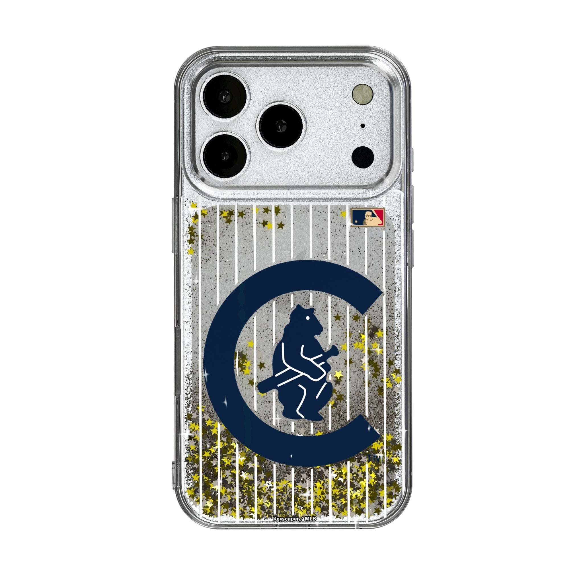 Chicago Cubs 1911-1912 - Cooperstown Collection Pinstripe Glitter Phone Case for Apple iPhone 17 Series 1