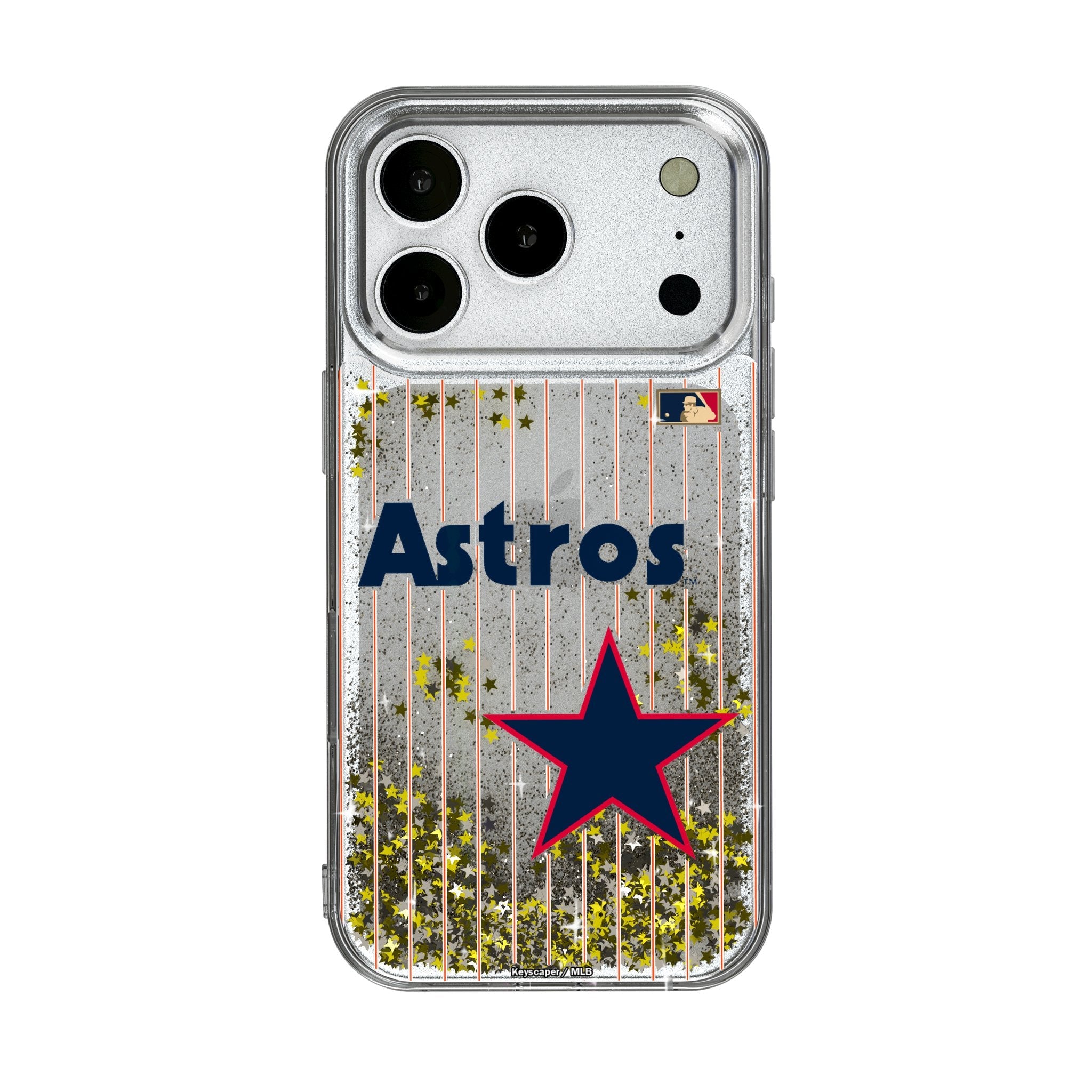 Houston Astros 1975-1981 - Cooperstown Collection Pinstripe Glitter Phone Case for Apple iPhone 17 Series 1