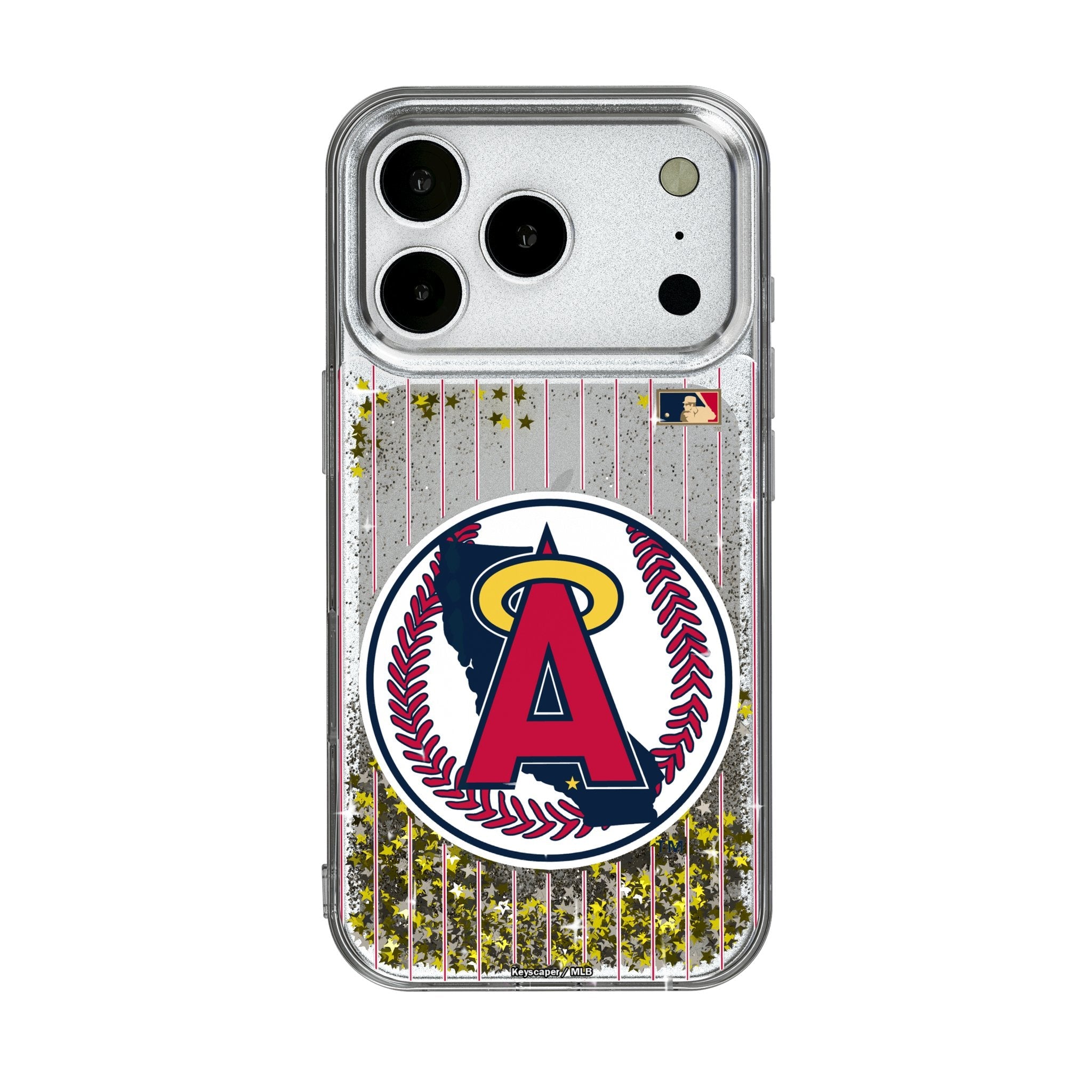 LA Angels 1986-1992 - Cooperstown Collection Pinstripe Glitter Phone Case for Apple iPhone 17 Series 1