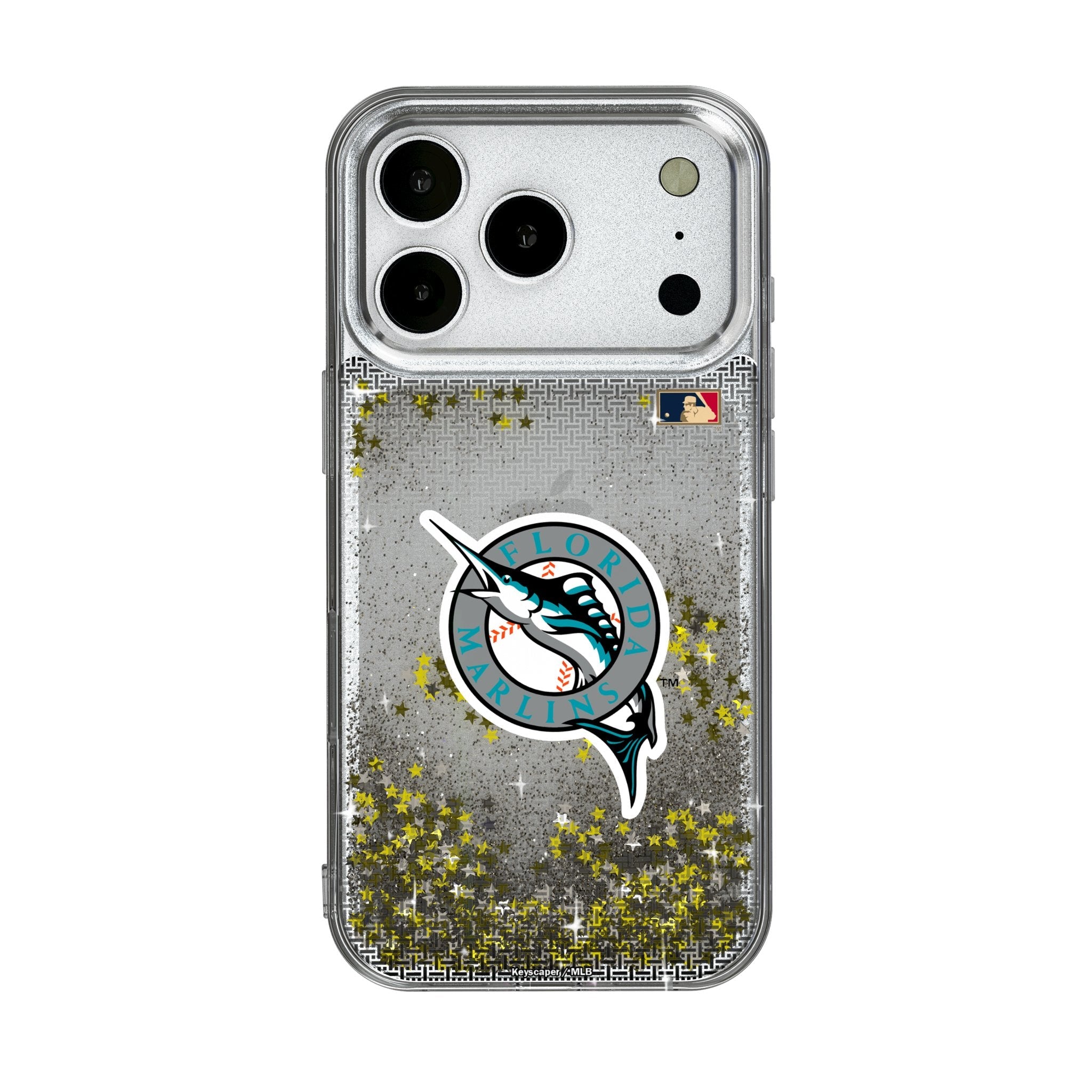 Miami Marlins 1993-2011 - Cooperstown Collection Linen Glitter Phone Case for Apple iPhone 17 Series 1