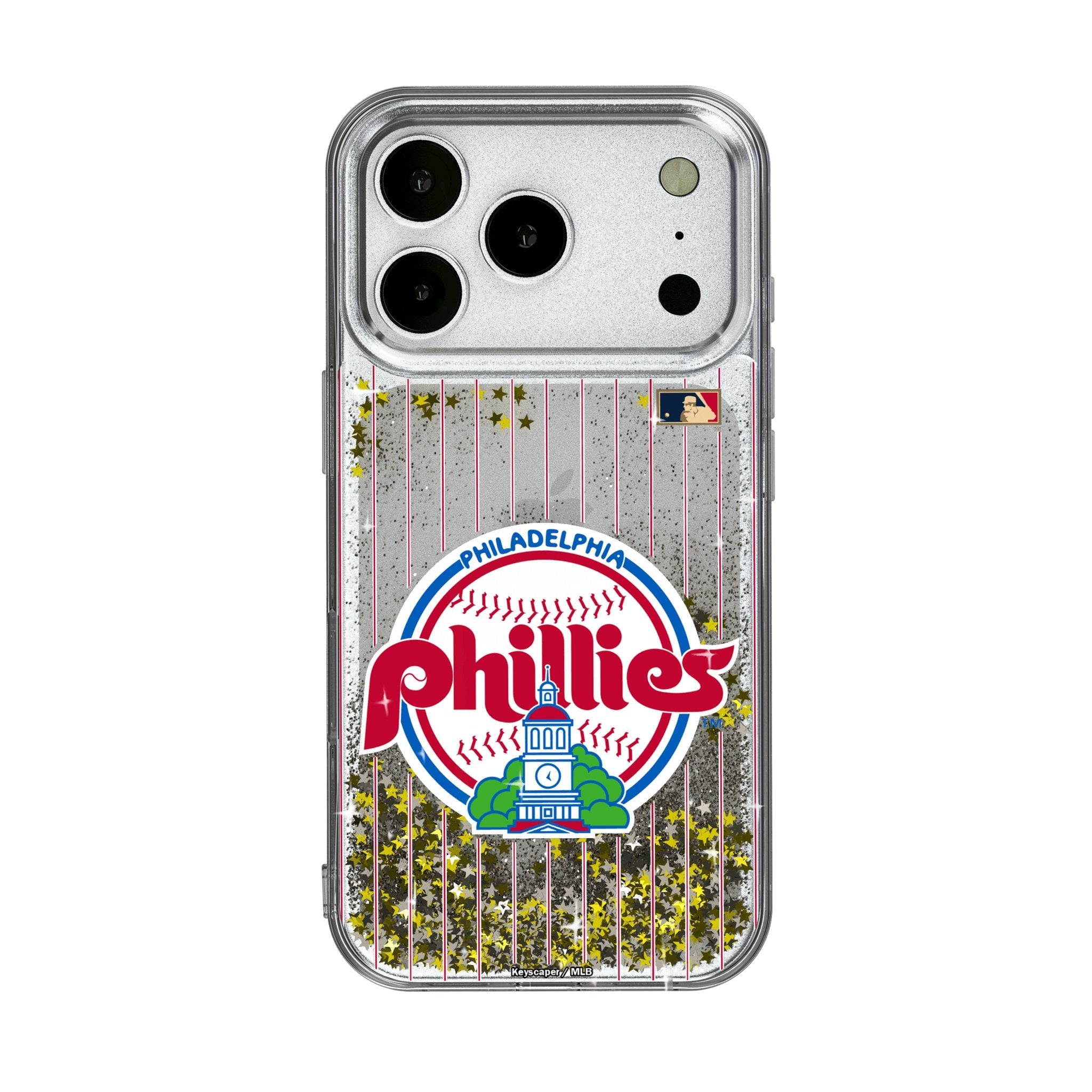 Philadelphia Phillies 1984-1991 - Cooperstown Collection Pinstripe Glitter Phone Case for Apple iPhone 17 Series