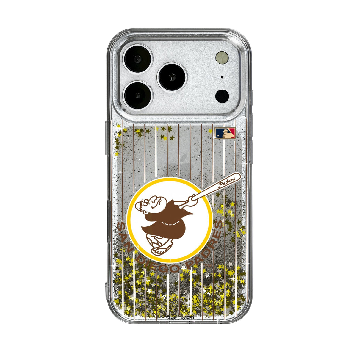 San Diego Padres 1969-1984 - Cooperstown Collection Pinstripe Glitter Phone Case for Apple iPhone 17 Series