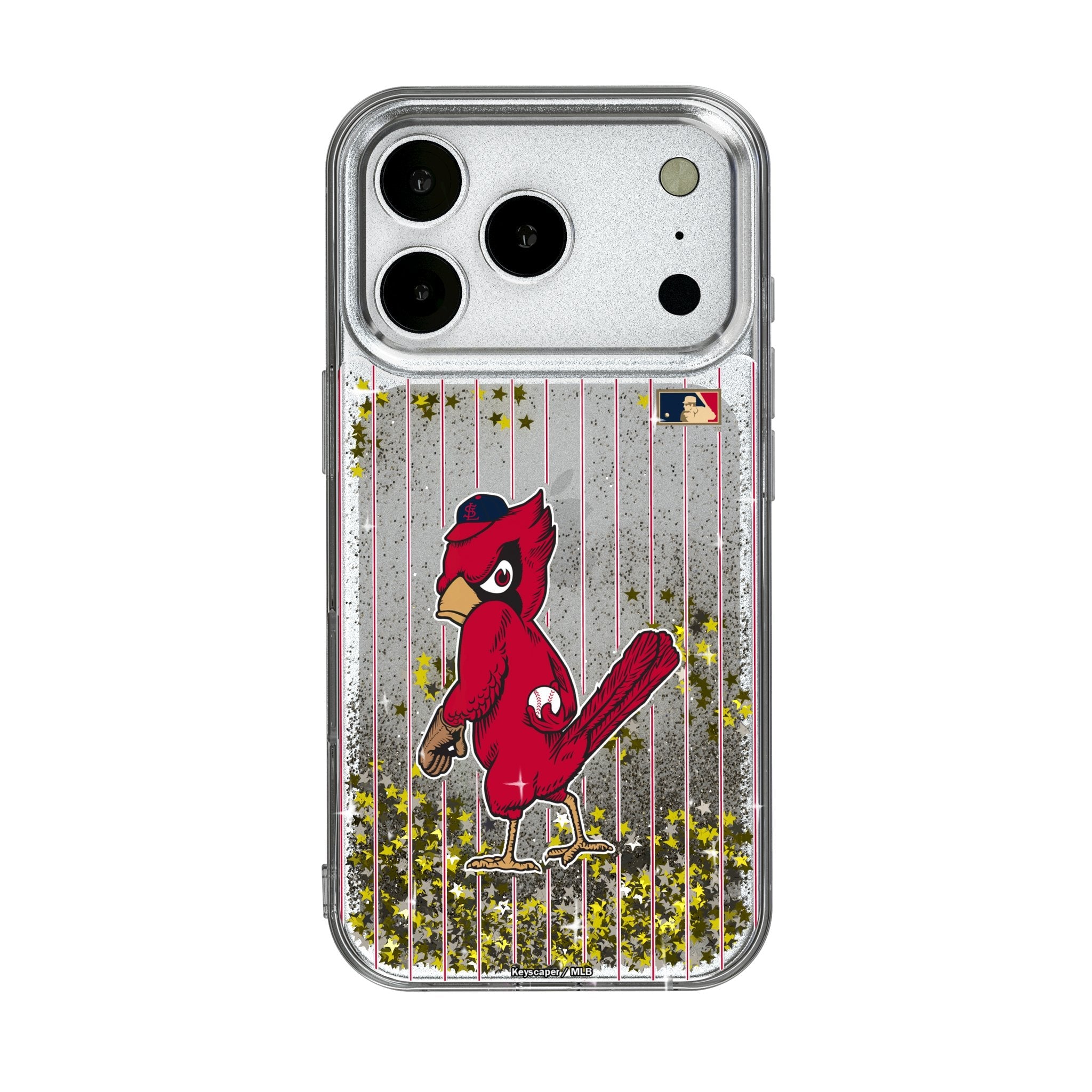 St Louis Cardinals 1950s - Cooperstown Collection Pinstripe Glitter Phone Case for Apple iPhone 17 Series