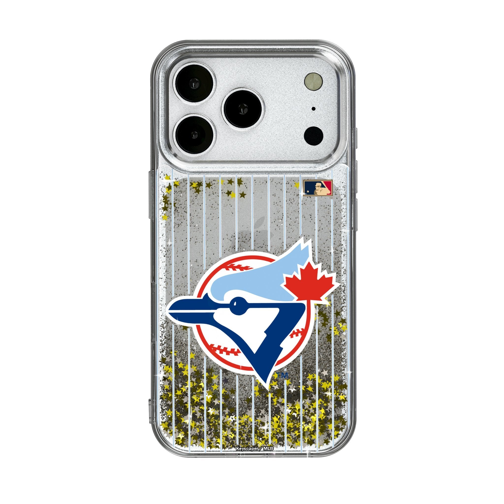 Toronto Blue Jays 1977-1988 - Cooperstown Collection Pinstripe Glitter Phone Case for Apple iPhone 17 Series 1