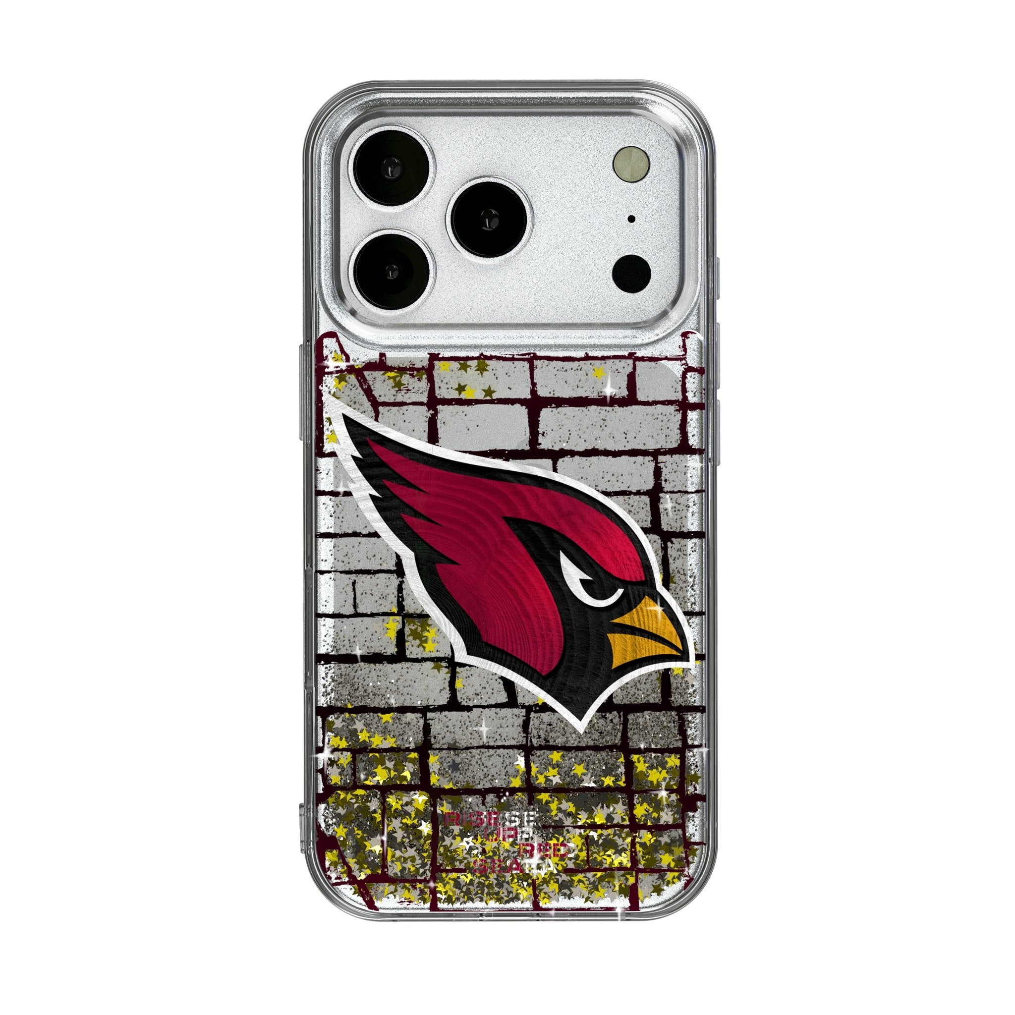 Arizona Cardinals Brick Wall Glitter Phone Case for Apple iPhone 17 Series