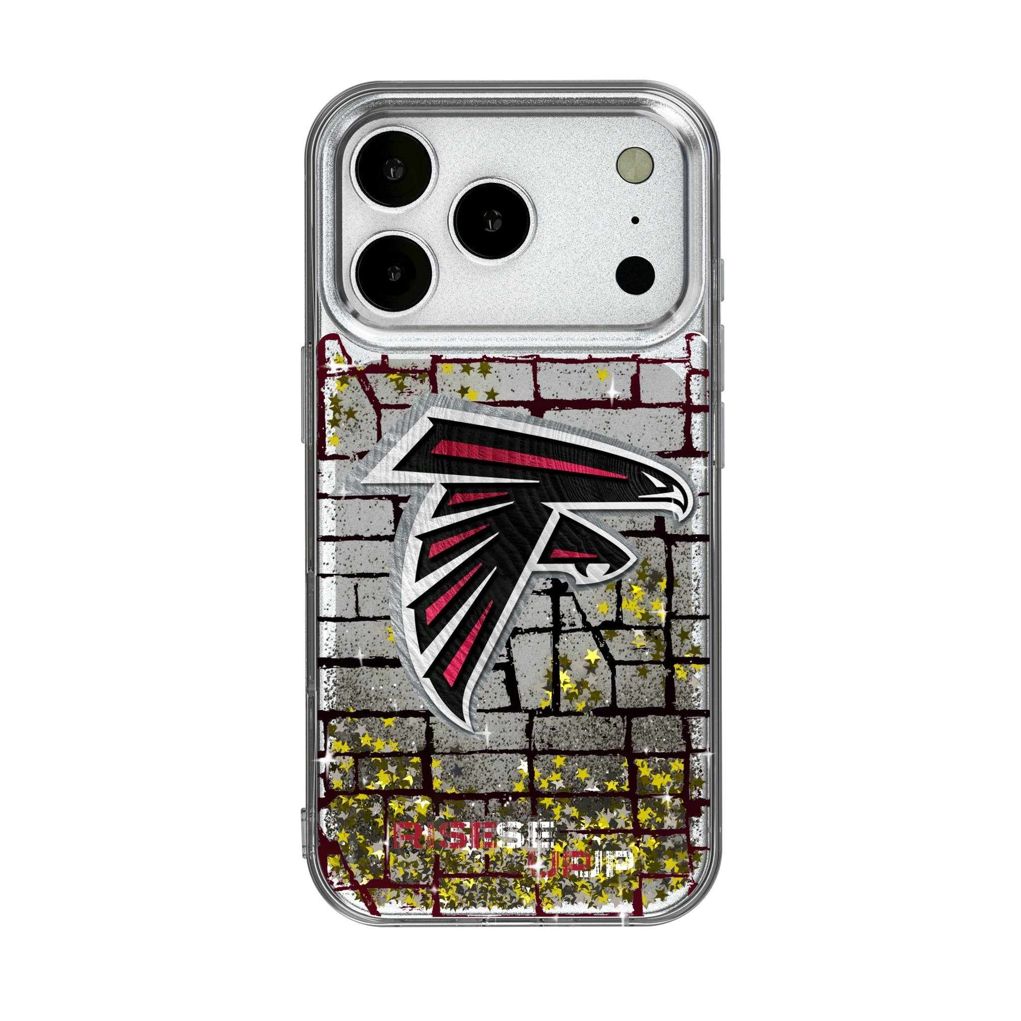 Atlanta Falcons Brick Wall Glitter Phone Case for Apple iPhone 17 Series