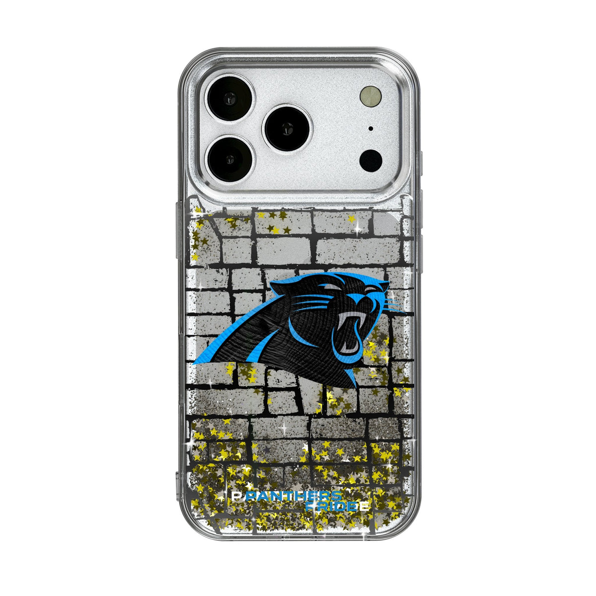 Carolina Panthers Brick Wall Glitter Phone Case for Apple iPhone 17 Series 1