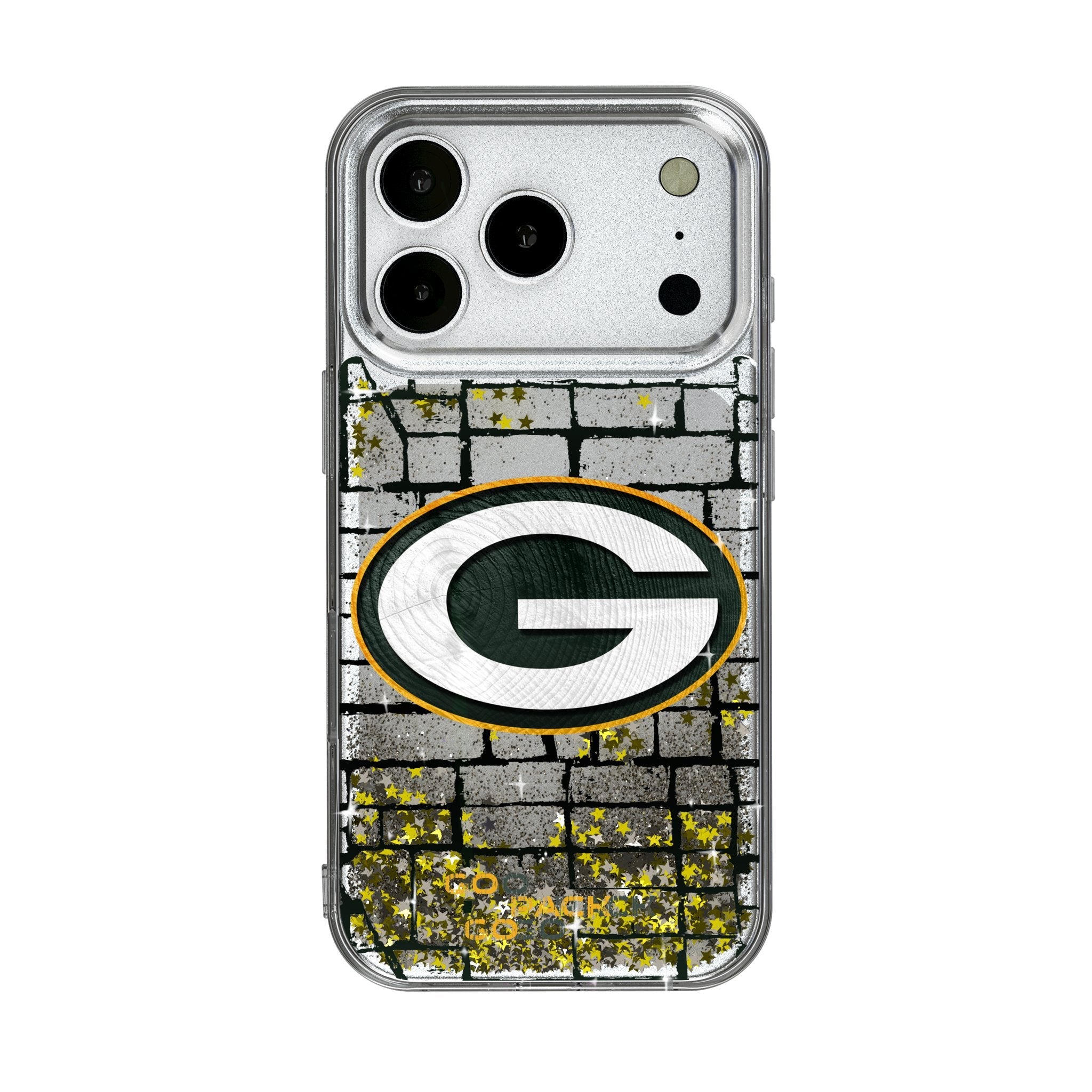Green Bay Packers Brick Wall Glitter Phone Case for Apple iPhone 17 Series
