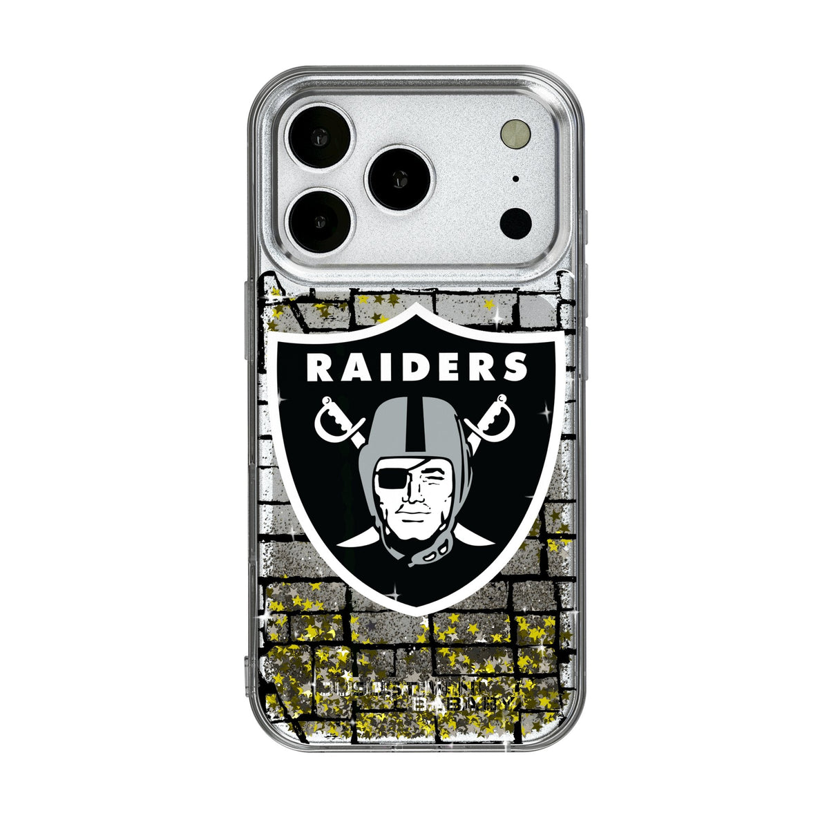 Las Vegas Raiders Brick Wall Glitter Phone Case for Apple iPhone 17 Series 1