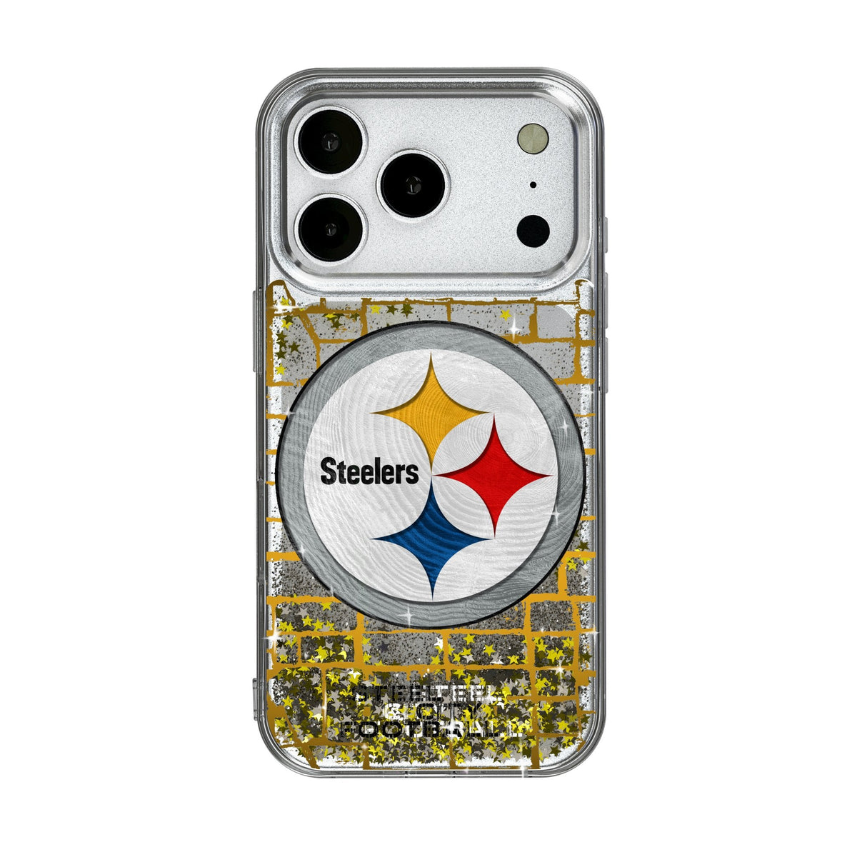 Pittsburgh Steelers Brick Wall Glitter Phone Case for Apple iPhone 17 Series 1