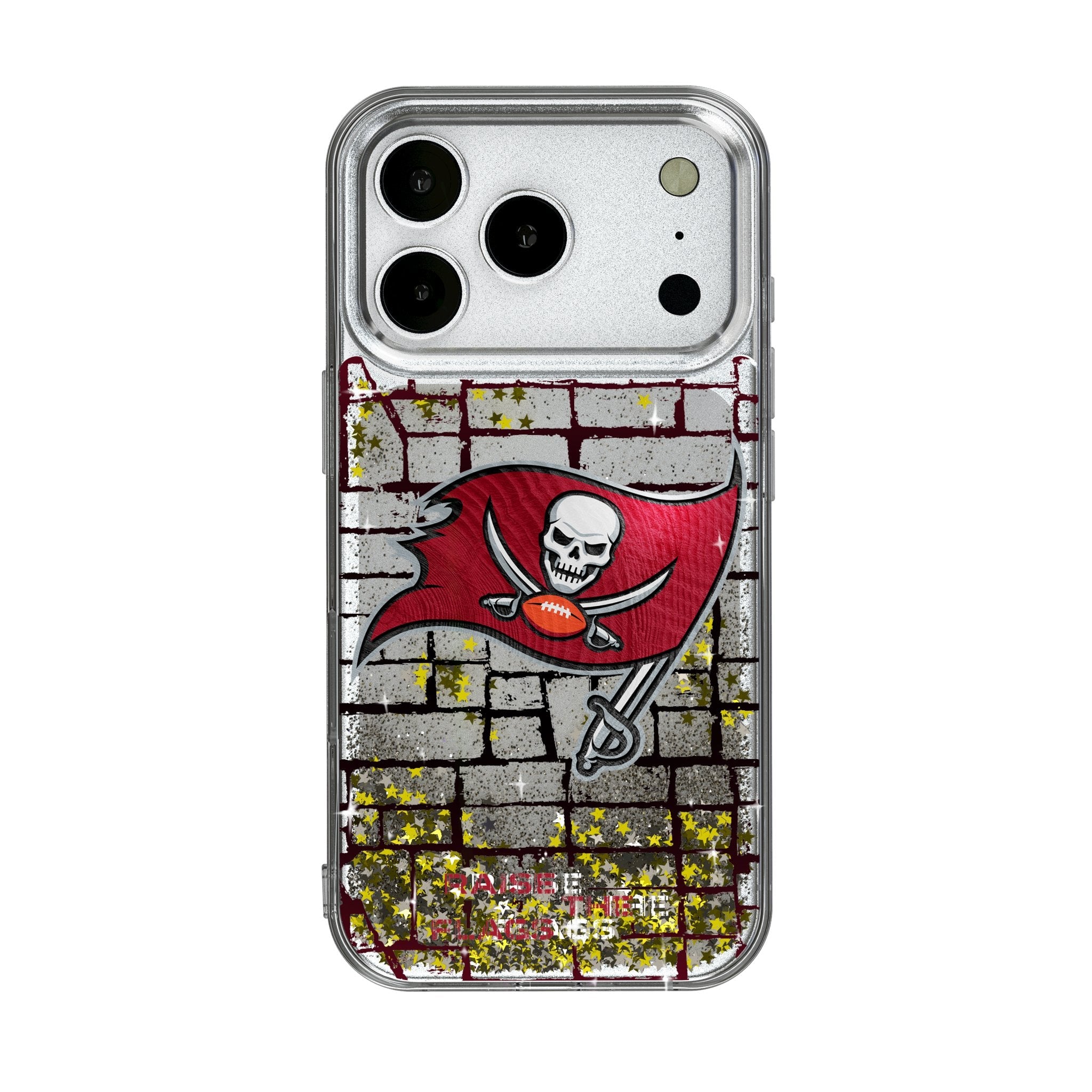 Tampa Bay Buccaneers Brick Wall Glitter Phone Case for Apple iPhone 17 Series