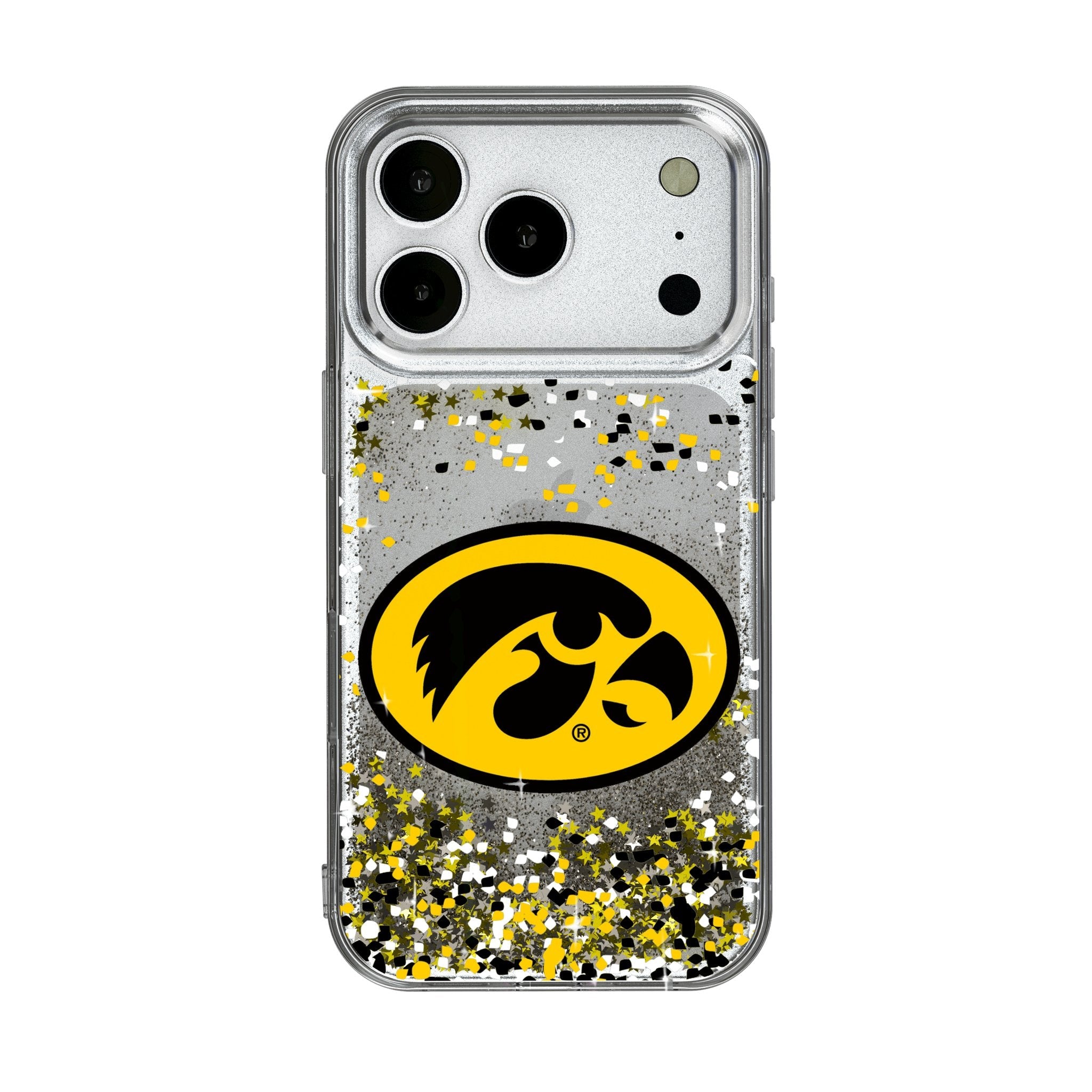 University of Iowa Hawkeyes Confetti Glitter Phone Case for Apple iPhone 17 Series 1
