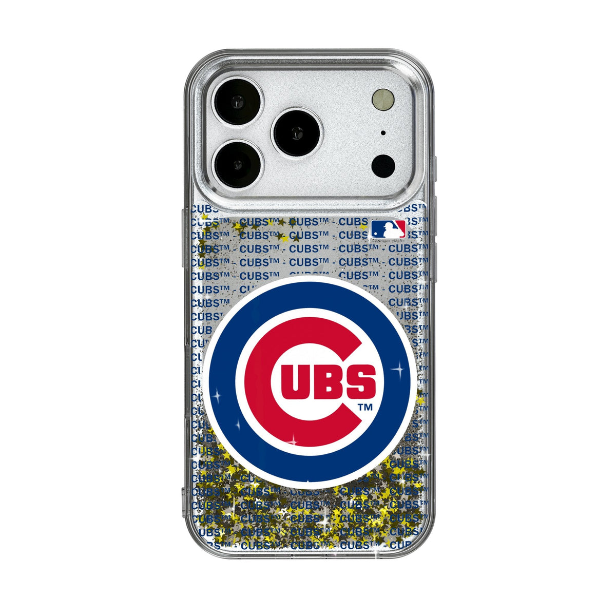 Chicago Cubs Text Backdrop Glitter Phone Case for Apple iPhone 17 Series 1