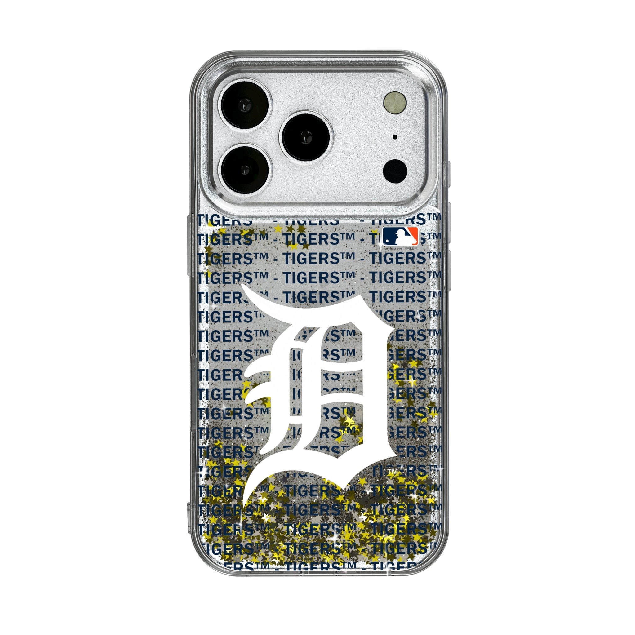 Detroit Tigers Text Backdrop Glitter Phone Case for Apple iPhone 17 Series