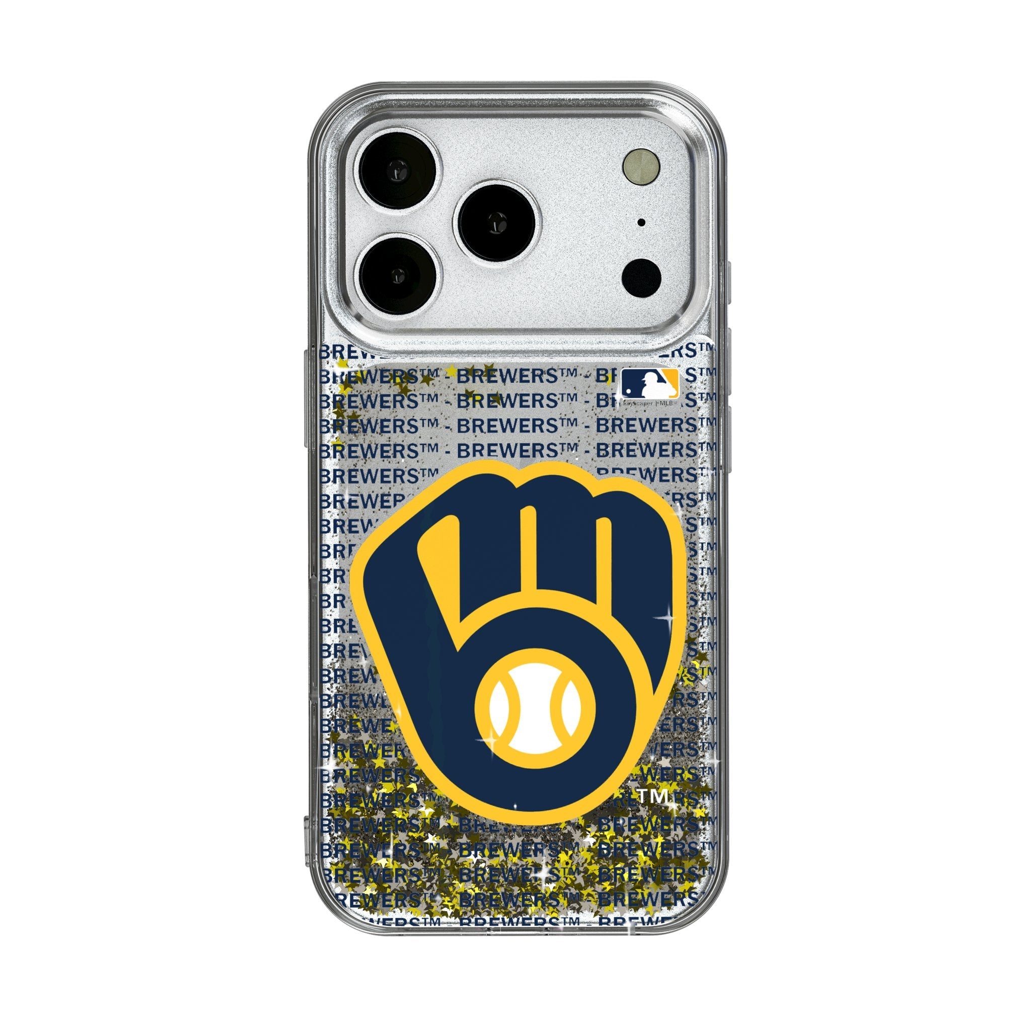 Milwaukee Brewers Text Backdrop Glitter Phone Case for Apple iPhone 17 Series