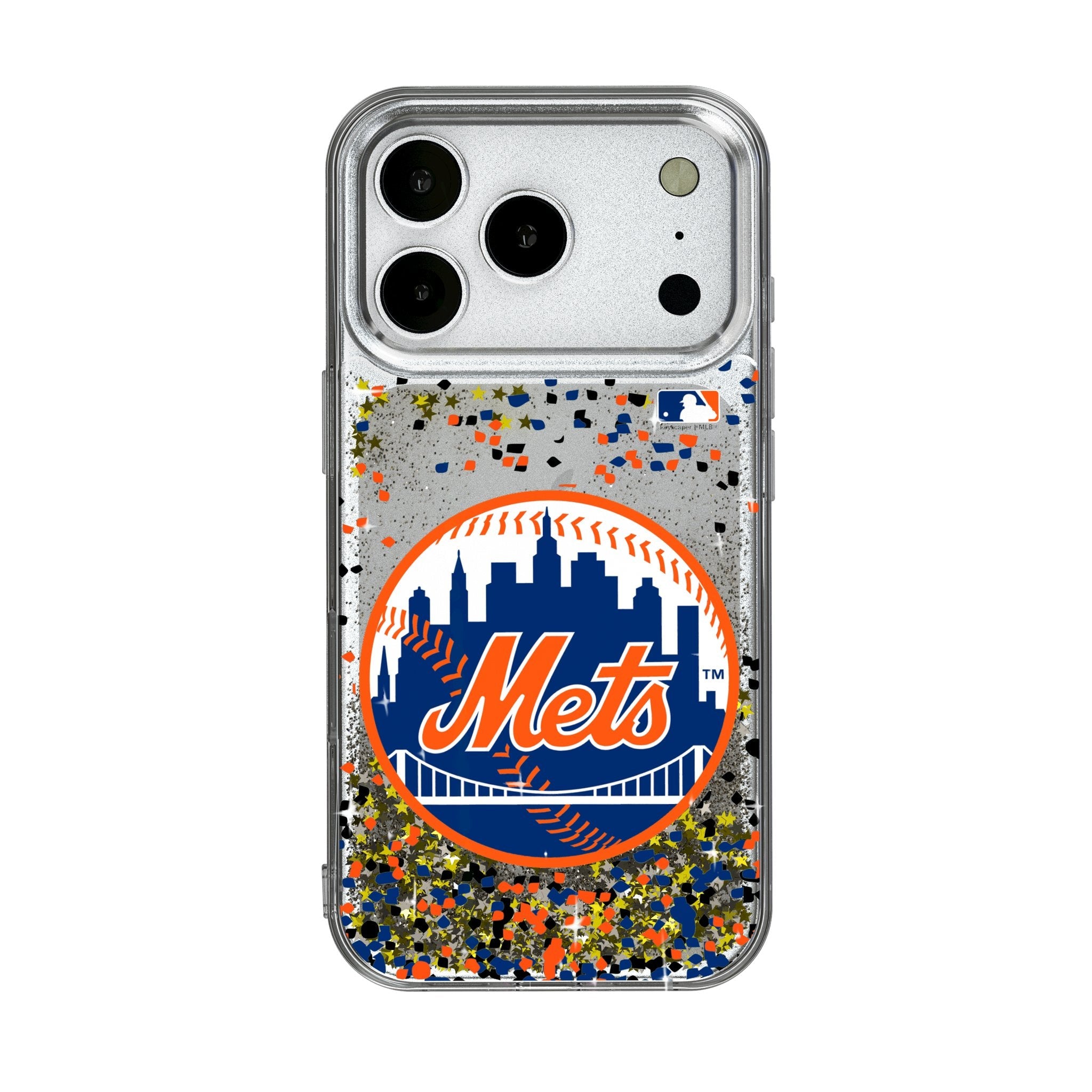 New York Mets Confetti Glitter Phone Case for Apple iPhone 17 Series 1