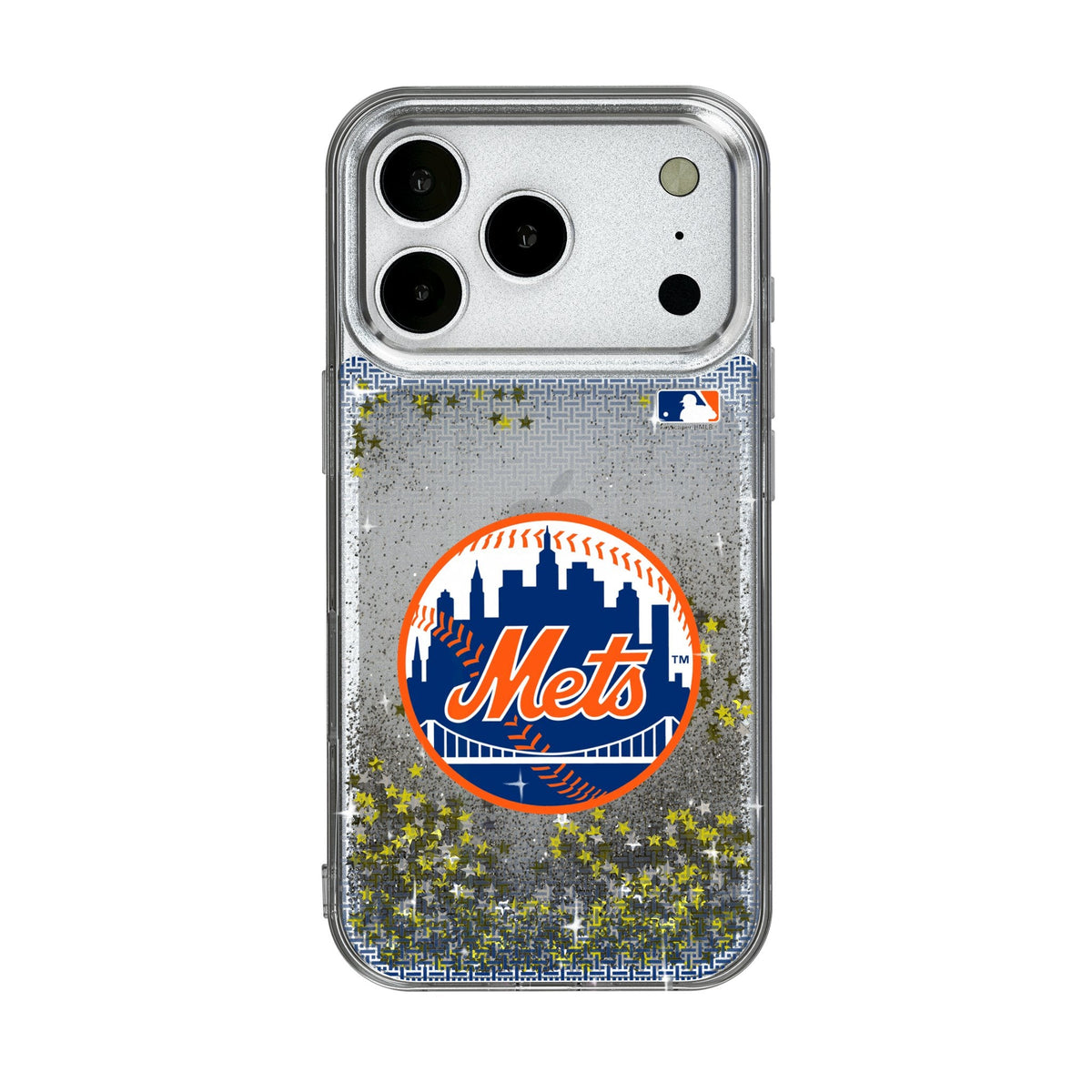 New York Mets Linen Glitter Phone Case for Apple iPhone 17 Series 1