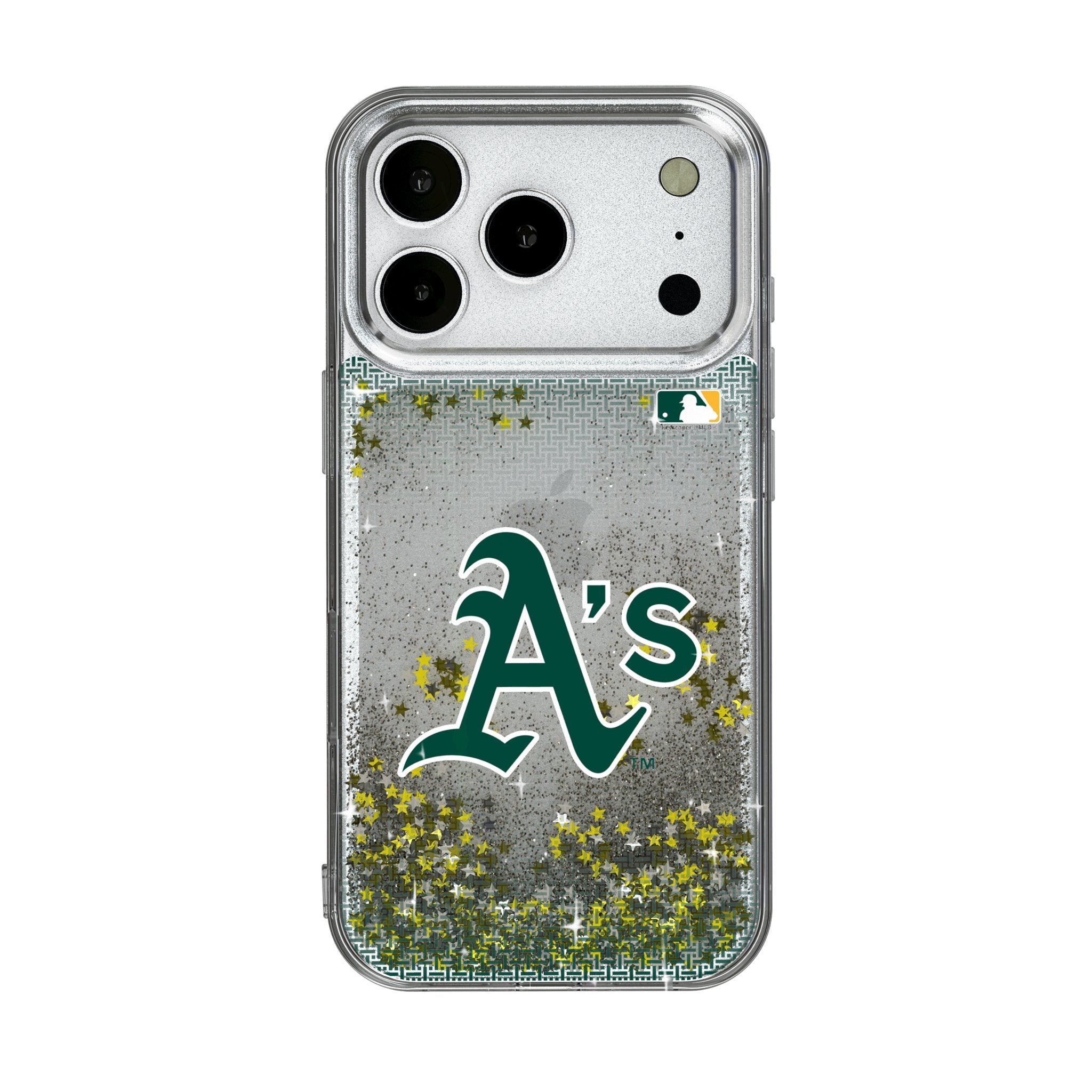 Oakland Athletics Linen Glitter Phone Case for Apple iPhone 17 Series 1
