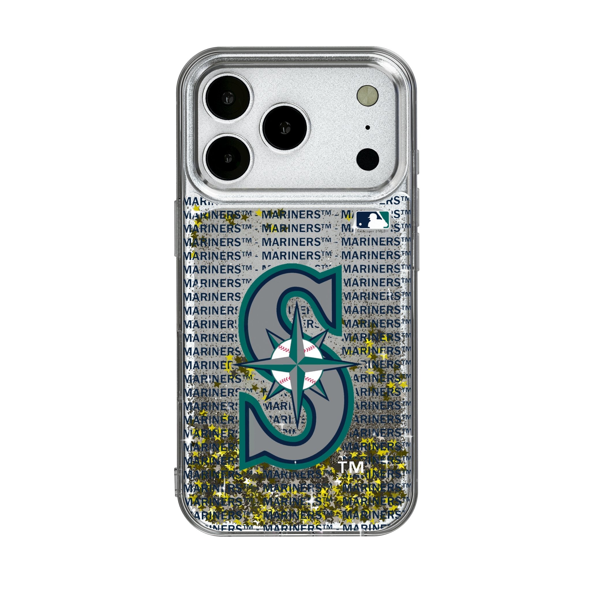 Seattle Mariners Text Backdrop Glitter Phone Case for Apple iPhone 17 Series 1