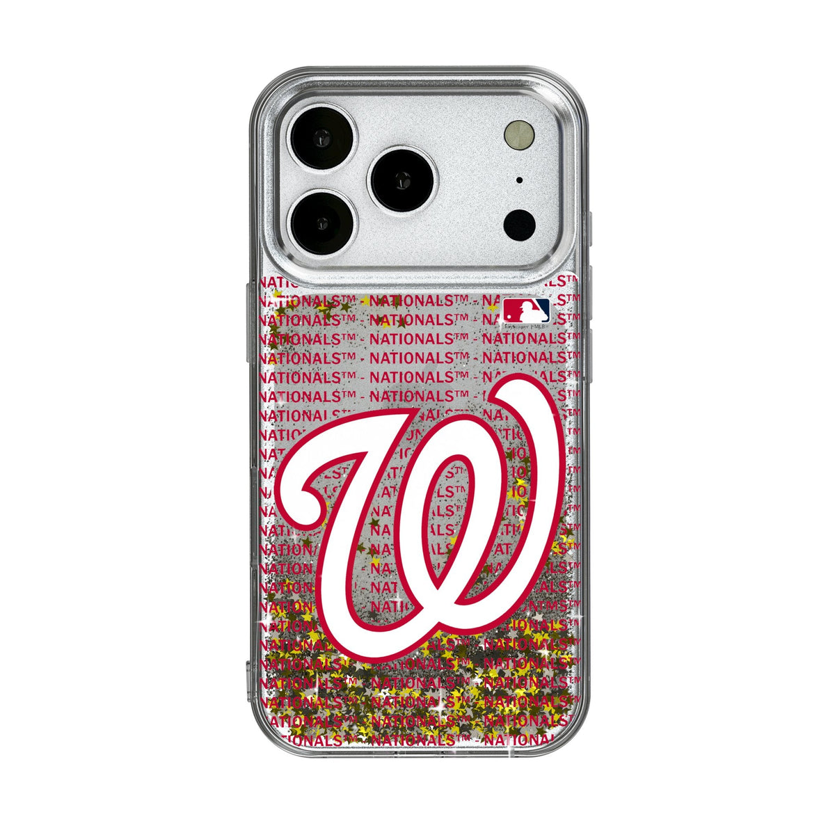 Washington Nationals Text Backdrop Glitter Phone Case for Apple iPhone 17 Series