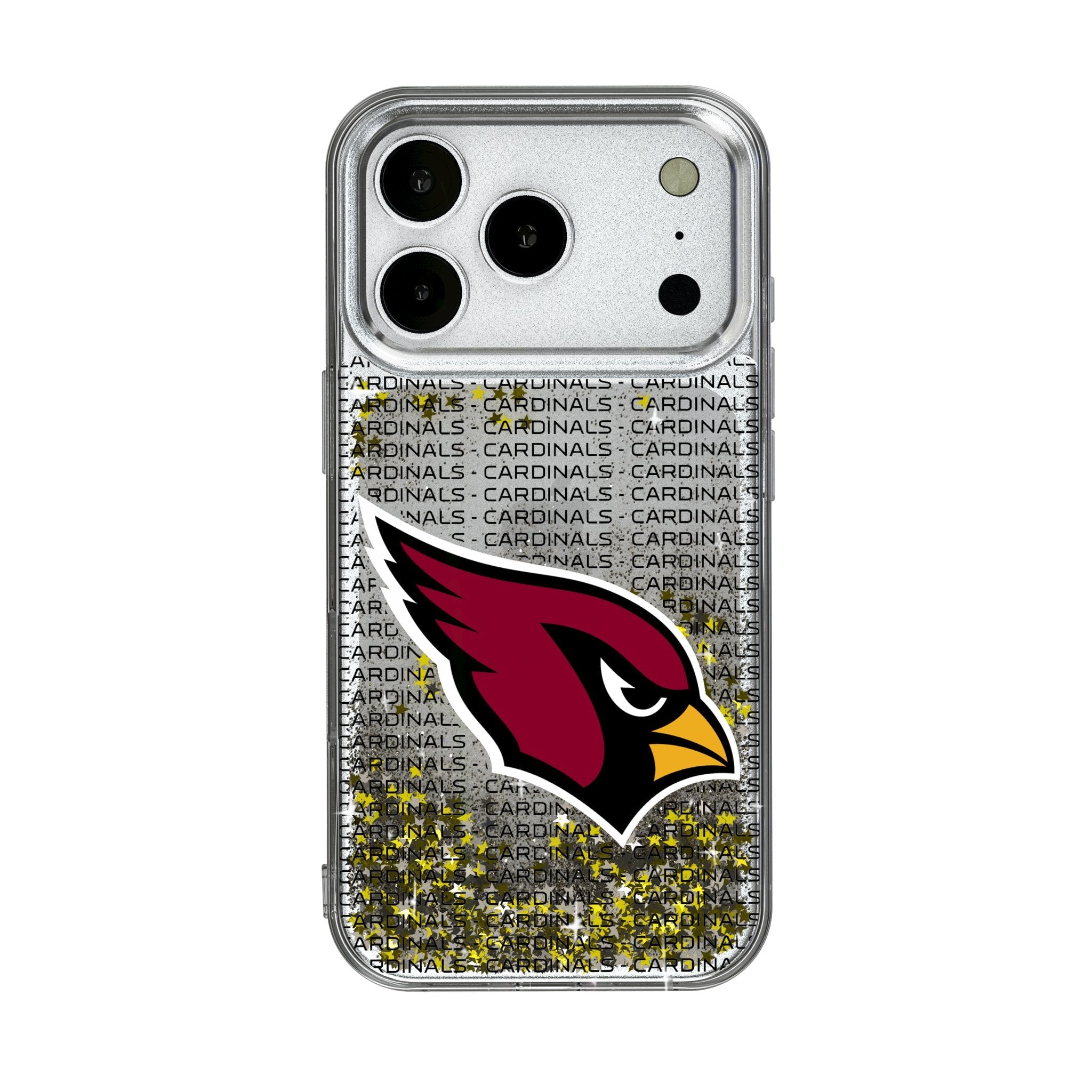 Arizona Cardinals Text Backdrop Glitter Phone Case for Apple iPhone 17 Series