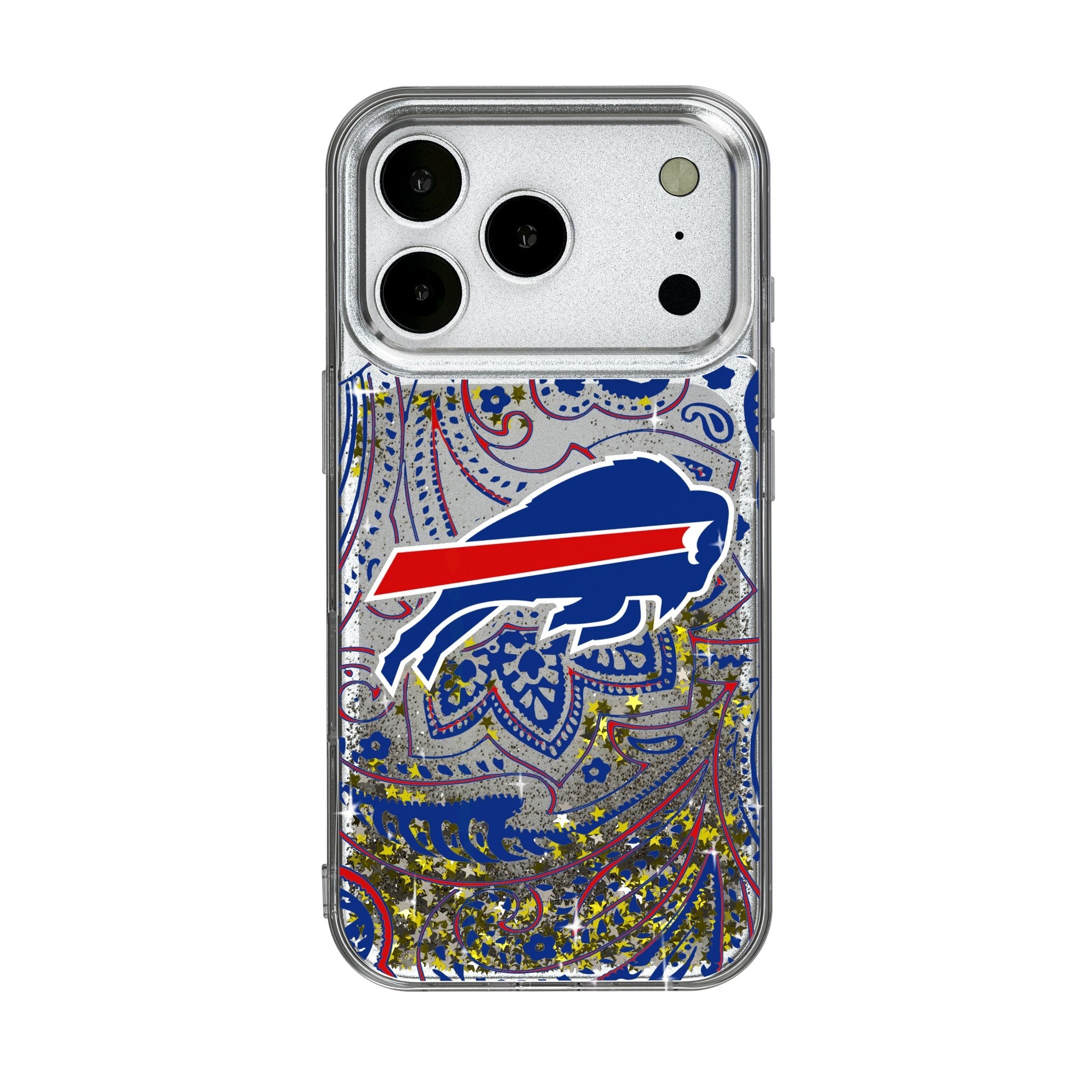 Buffalo Bills Paisley Glitter Phone Case for Apple iPhone 17 Series