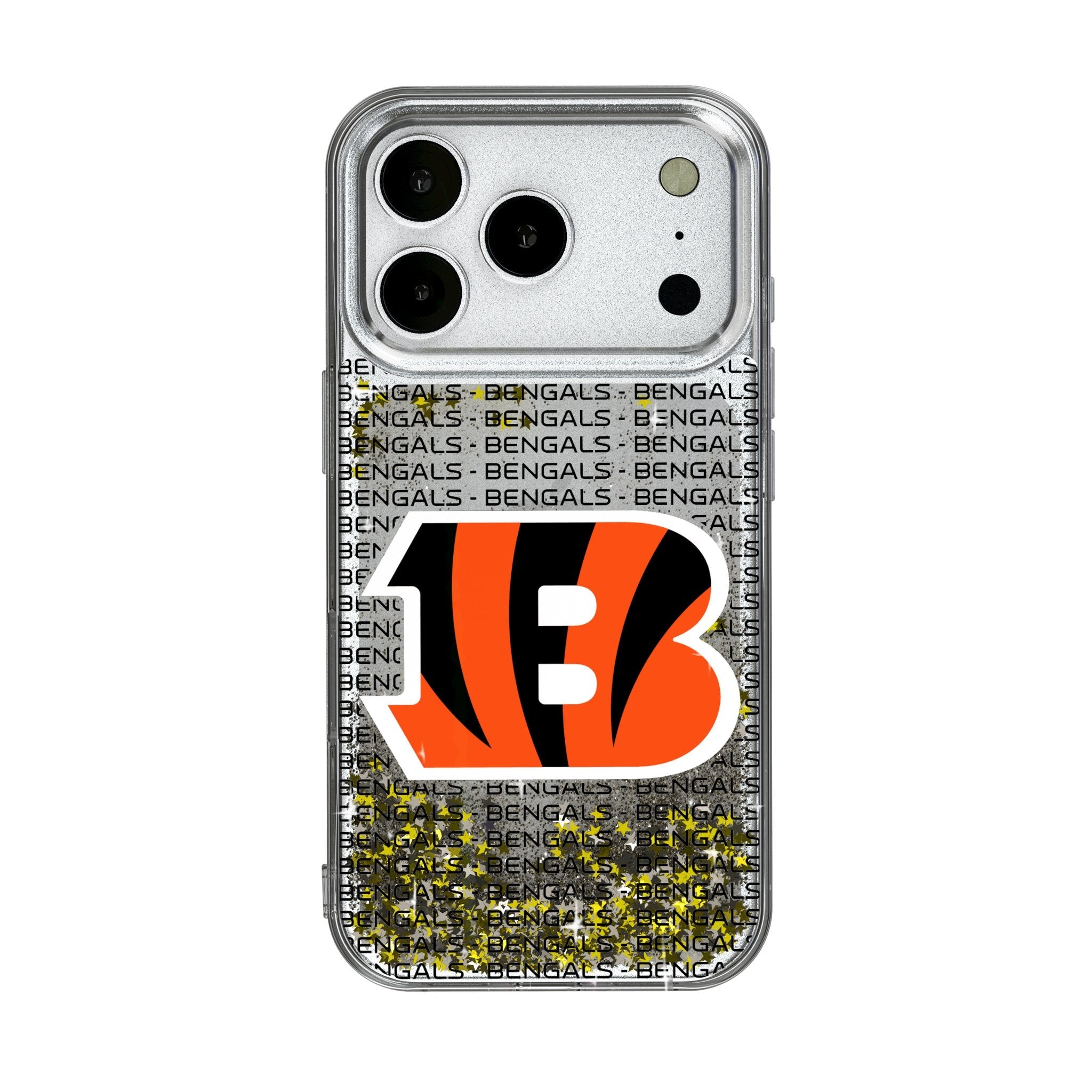 Cincinnati Bengals Text Backdrop Glitter Phone Case for Apple iPhone 17 Series 1