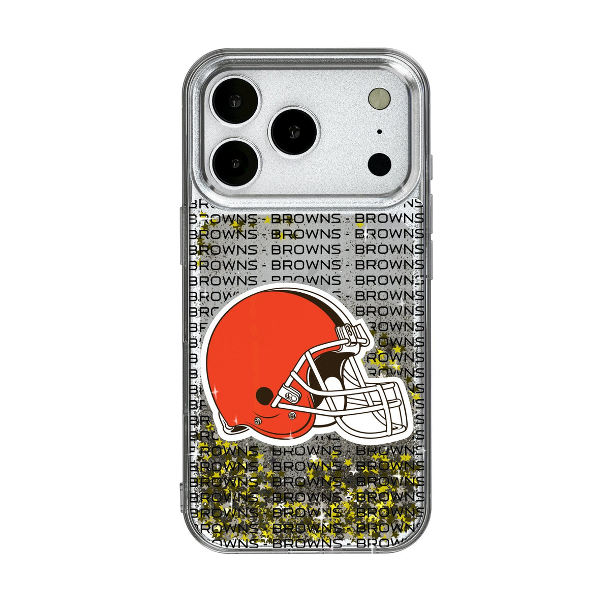 Cleveland Browns Text Backdrop Glitter Phone Case for Apple iPhone 17 Series